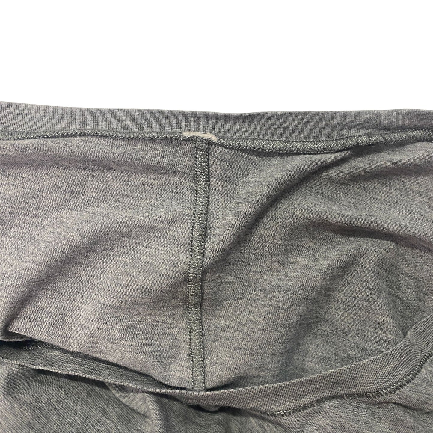 Lululemon Athleisure Shirt Womens S Gray Heather Round Neck Thumbhole Back Seam