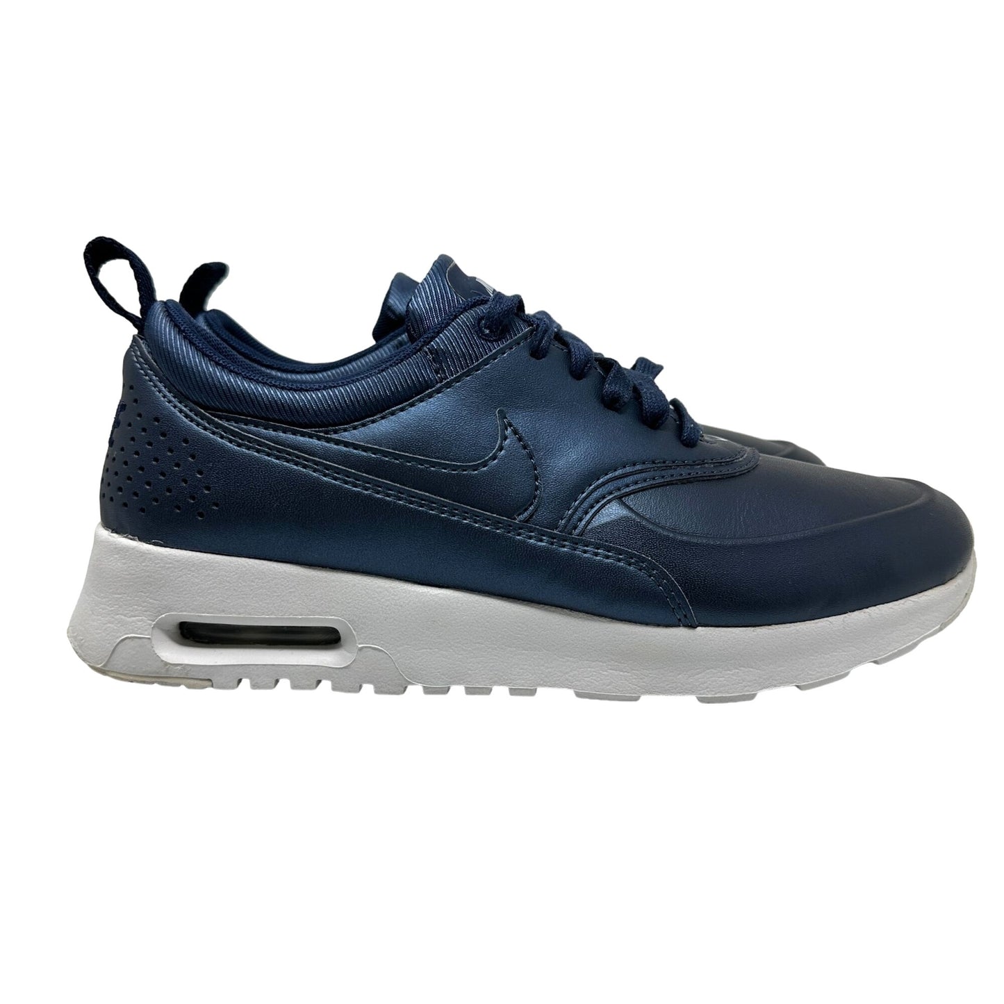 Nike Womens 7 Air Max Thea Metallic Blue Sneakers Athletic Shoes 861674-900