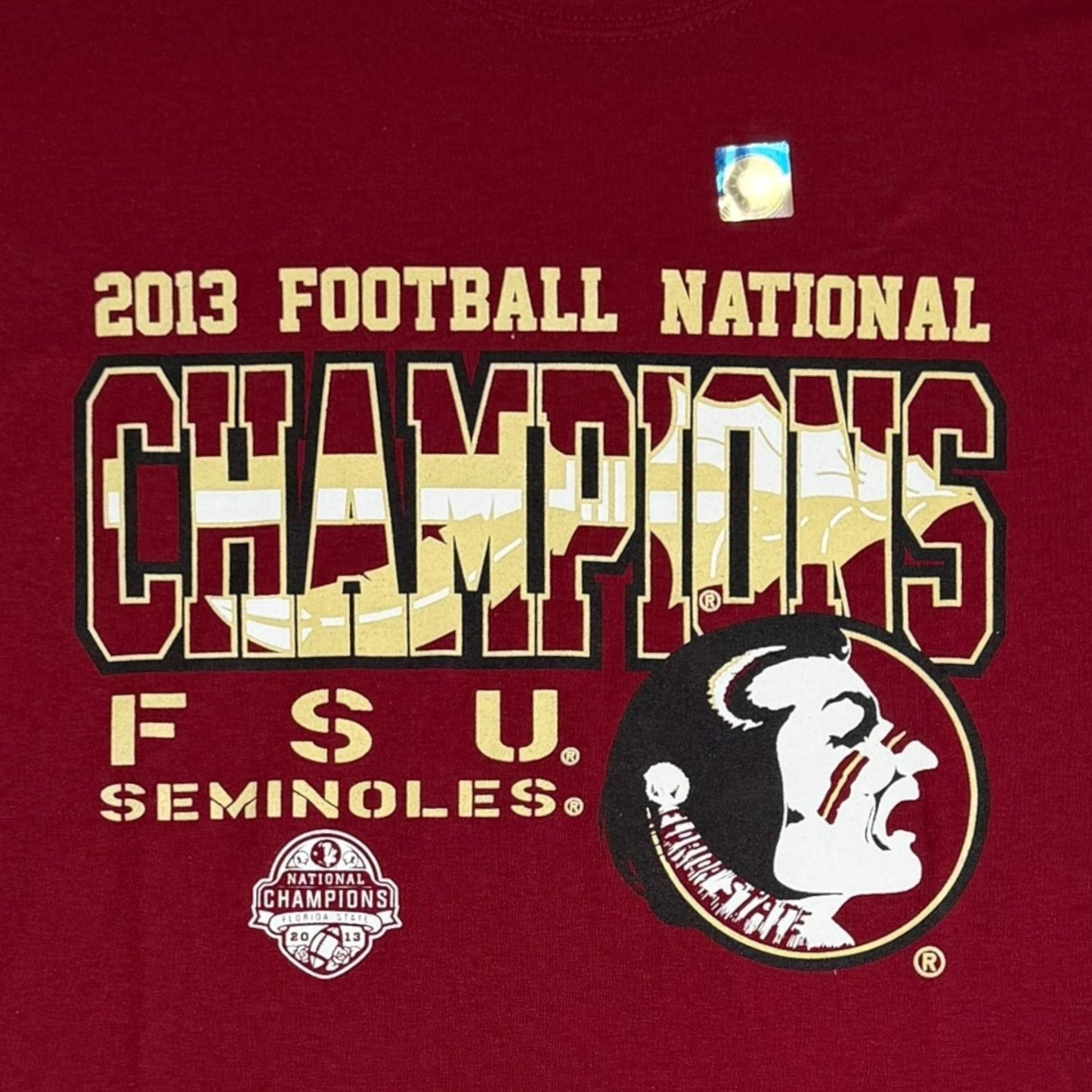 NEW 2013 Football National Champ FSU Seminoles Gildan Heavy Cotton Red TShirt L