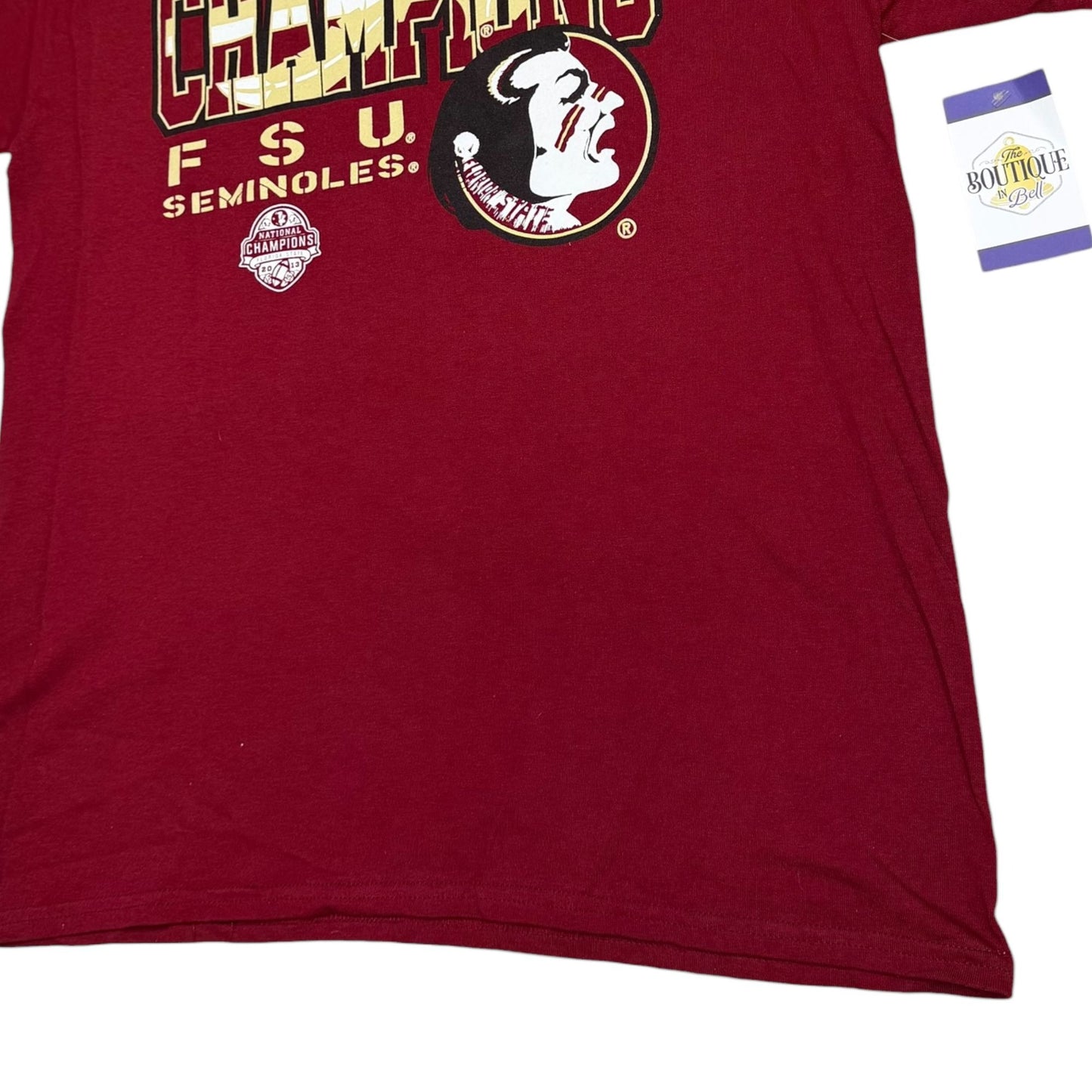 NEW 2013 Football National Champ FSU Seminoles Gildan Heavy Cotton Red TShirt L