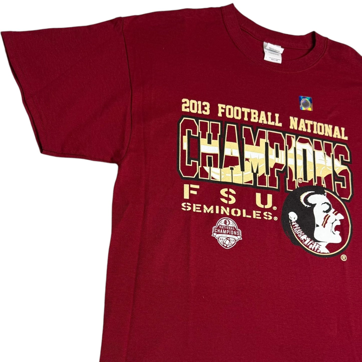 NEW 2013 Football National Champ FSU Seminoles Gildan Heavy Cotton Red TShirt L