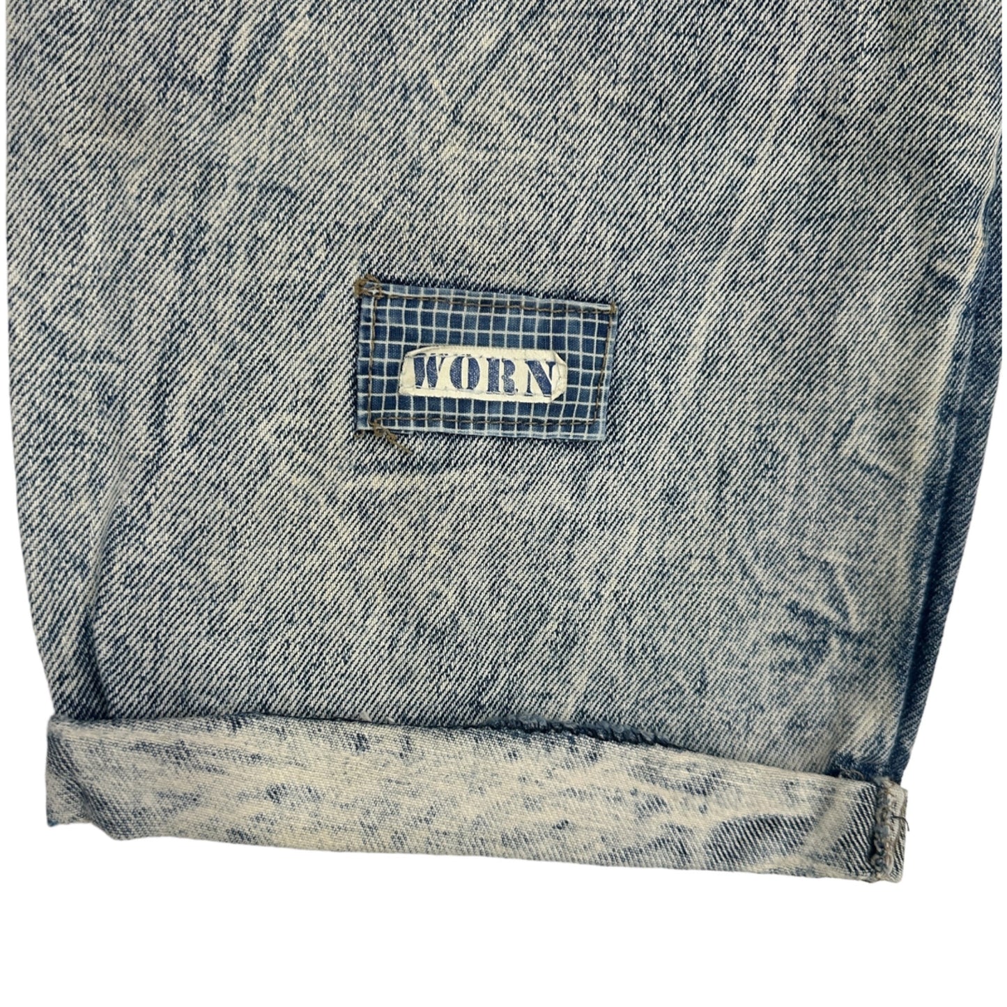 Vintage Y2K Beverly Hills Womens 7 Worn High Rise Straight Cuff Jean Shorts Acid