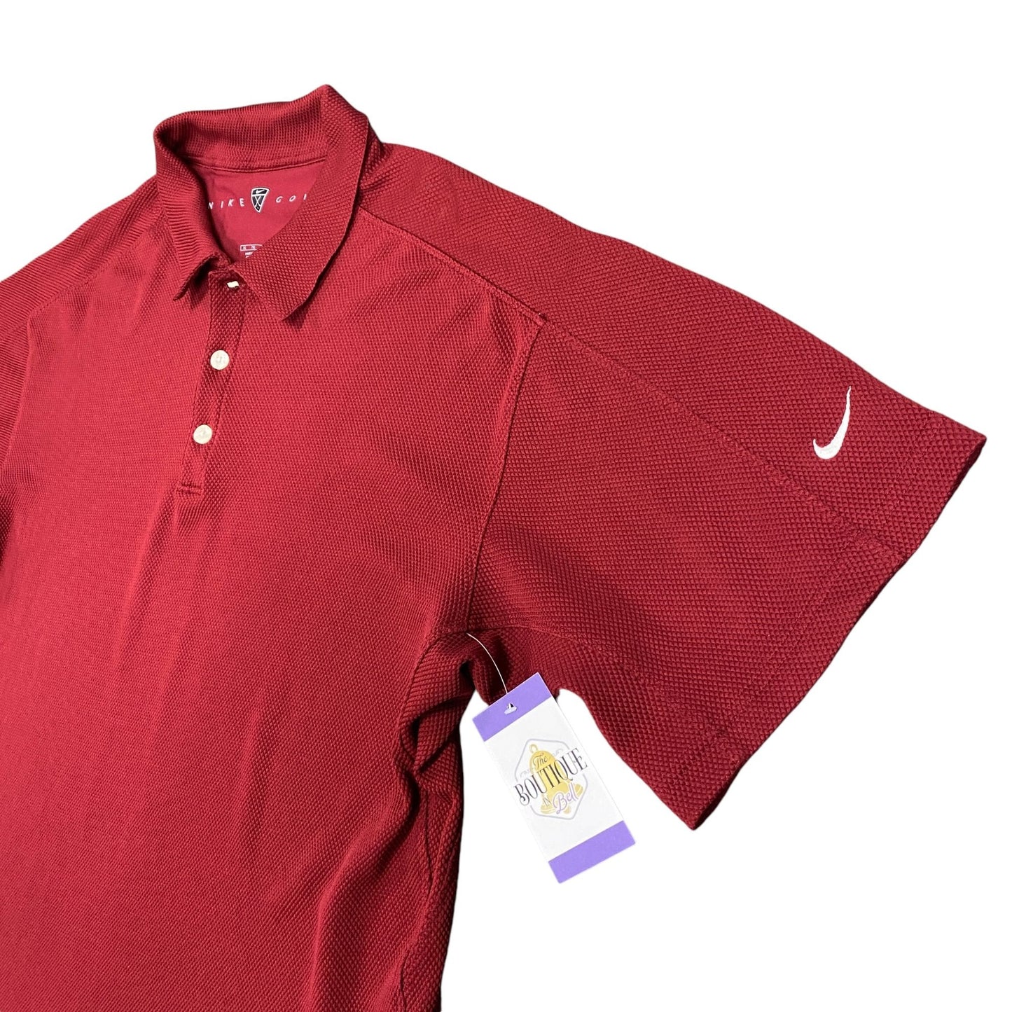 Nike Golf Mens XL Sphere Dry Polo "The Classics" Short Sleeve Shirt Burgundy