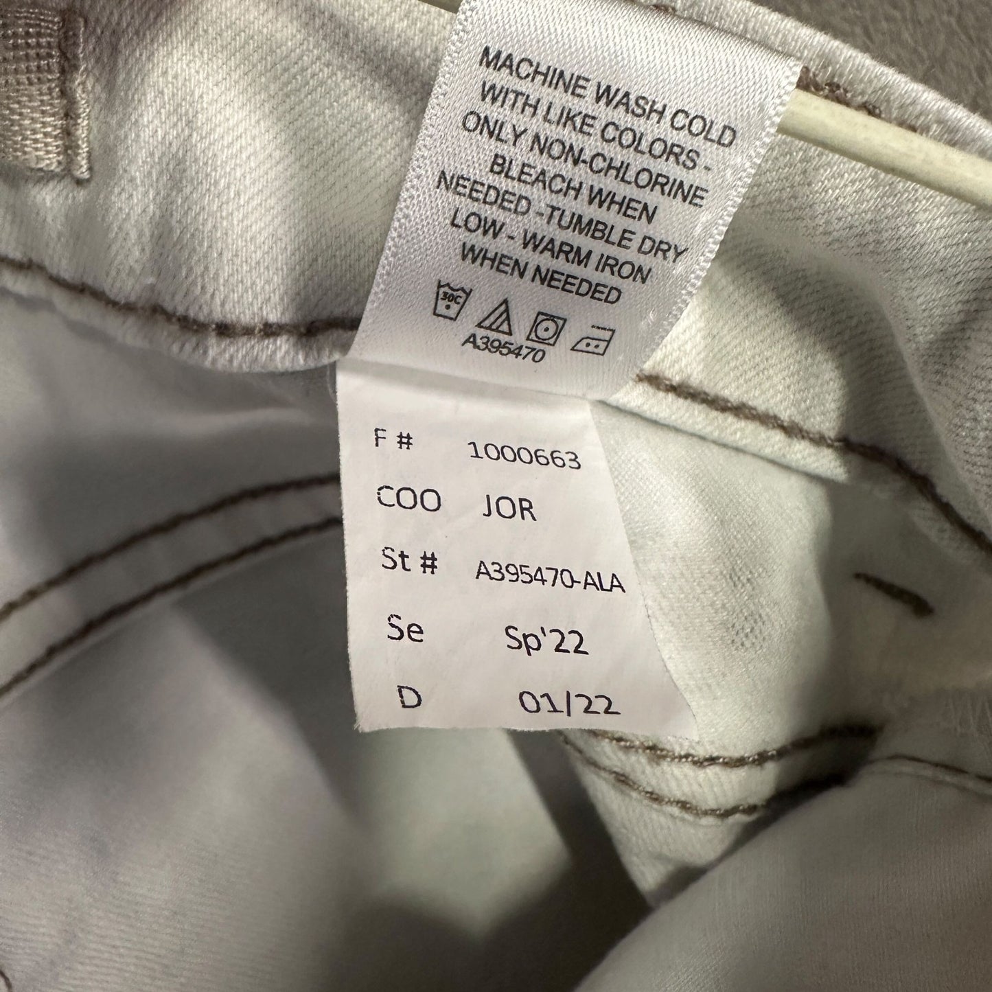 LOGO Lavish by Lori Goldstein Regular Alabaster Boyfriend Jeans Cuffed Womens 14