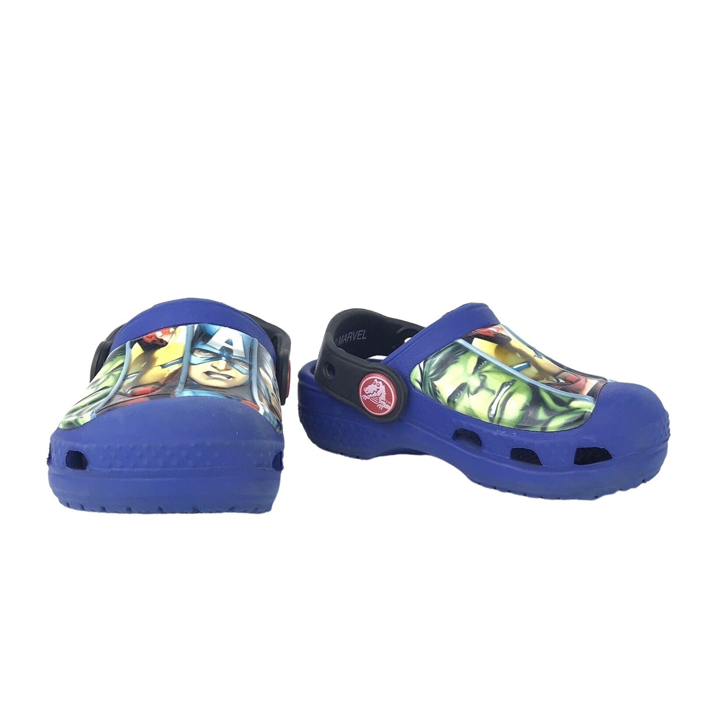 CROCS Toddler Size C 4-5 Marvel Avengers Clog Sandals Blue Slip On Shoes Hulk