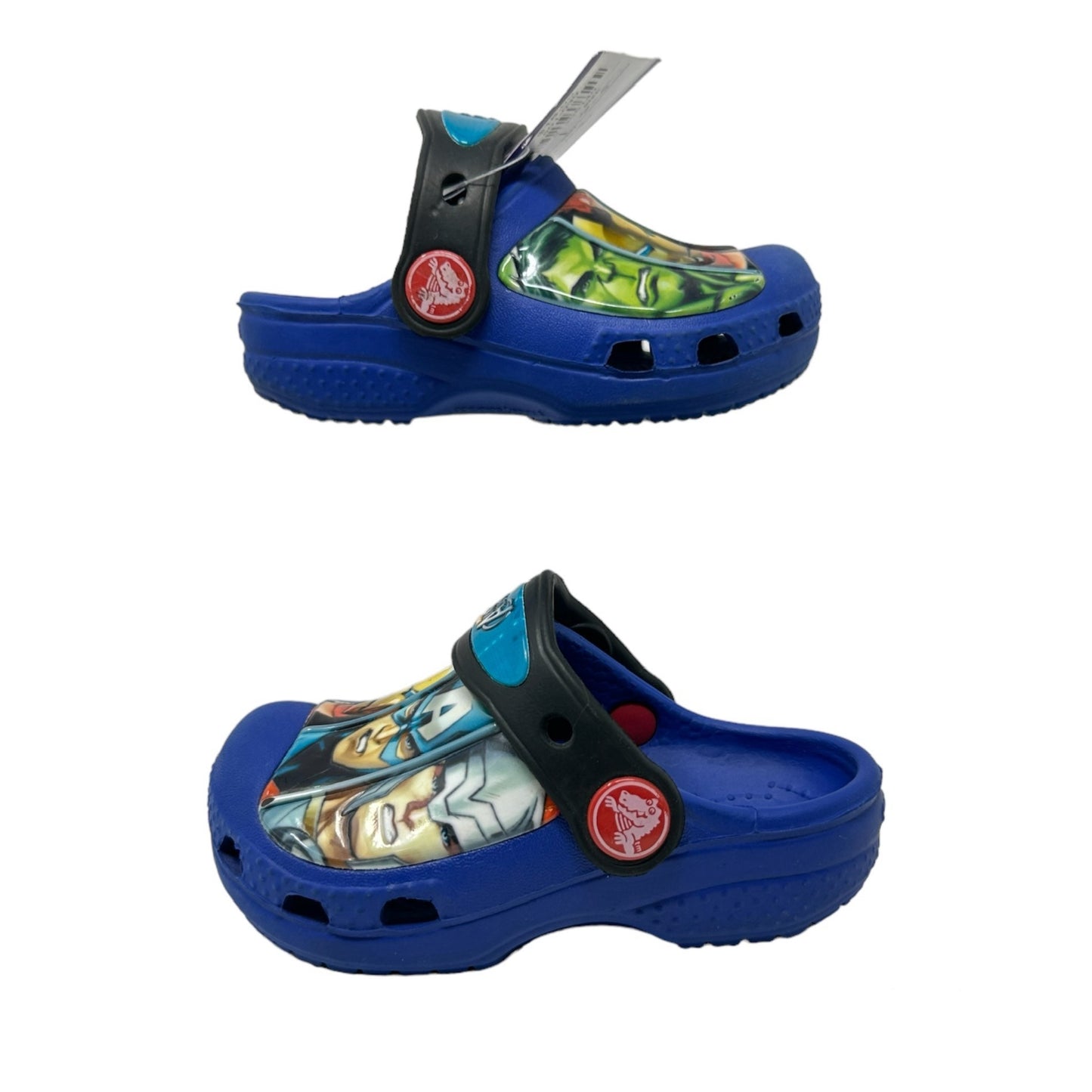 CROCS Toddler Size C 4-5 Marvel Avengers Clog Sandals Blue Slip On Shoes Hulk