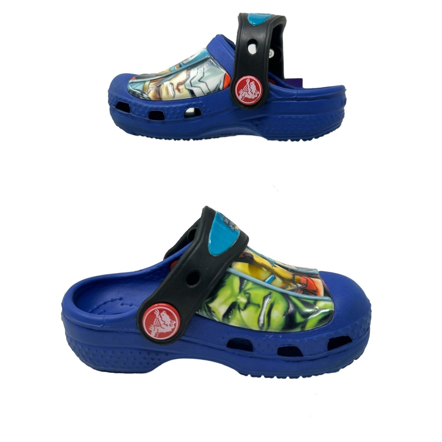 CROCS Toddler Size C 4-5 Marvel Avengers Clog Sandals Blue Slip On Shoes Hulk