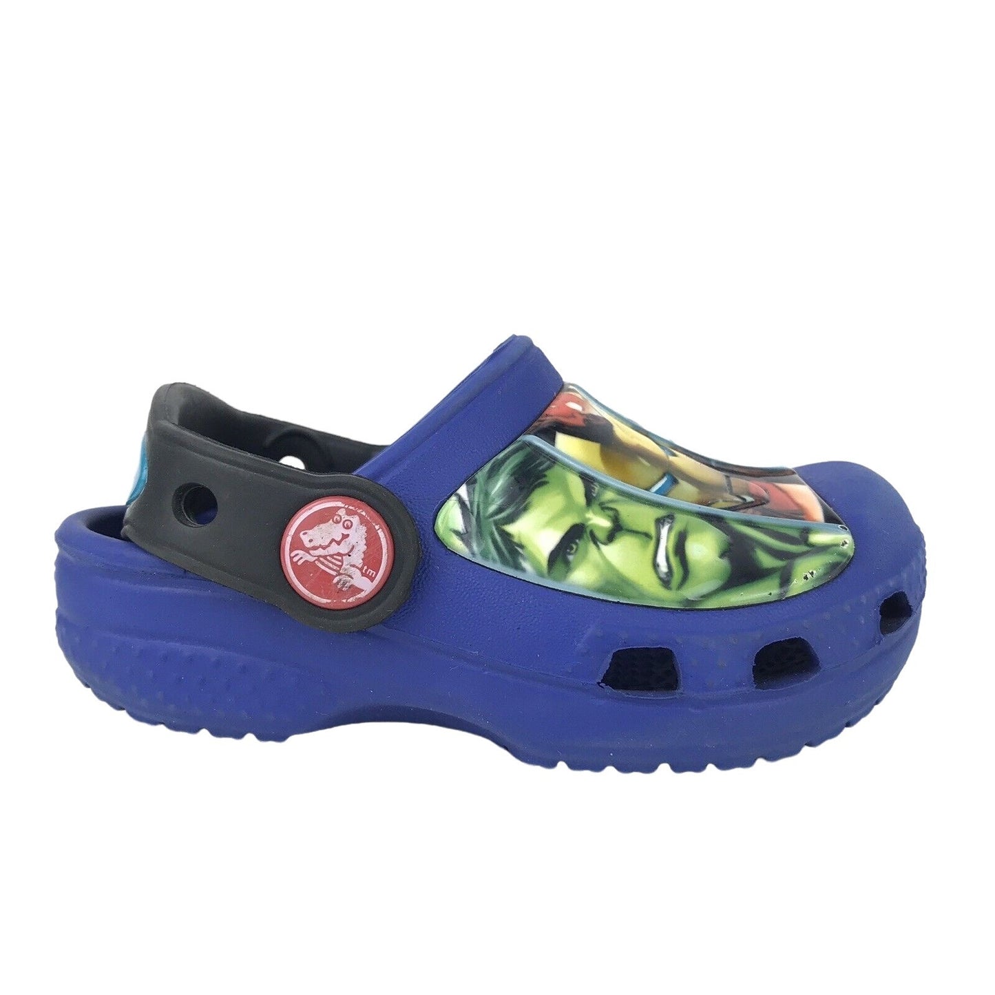 CROCS Toddler Size C 4-5 Marvel Avengers Clog Sandals Blue Slip On Shoes Hulk