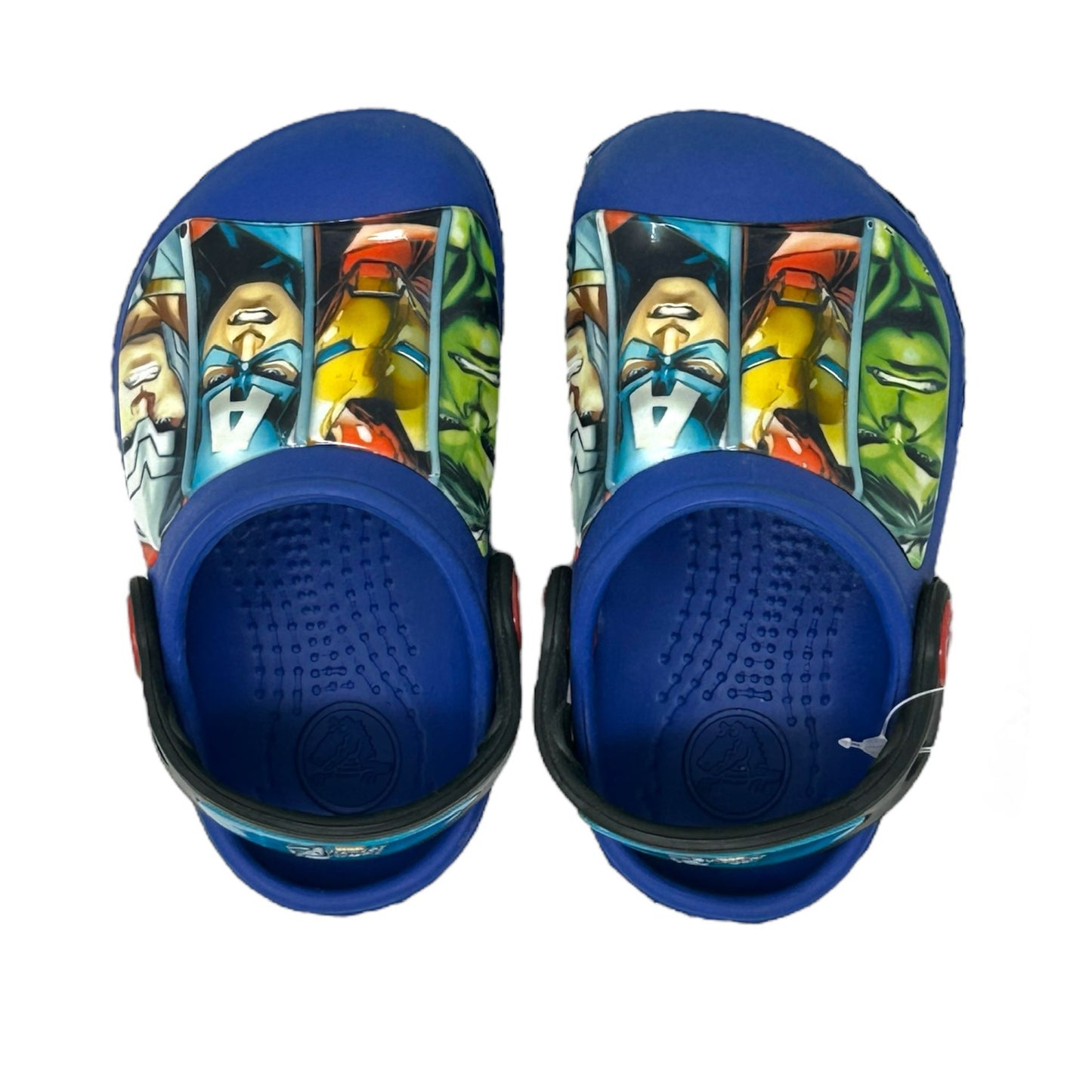 CROCS Toddler Size C 4-5 Marvel Avengers Clog Sandals Blue Slip On Shoes Hulk