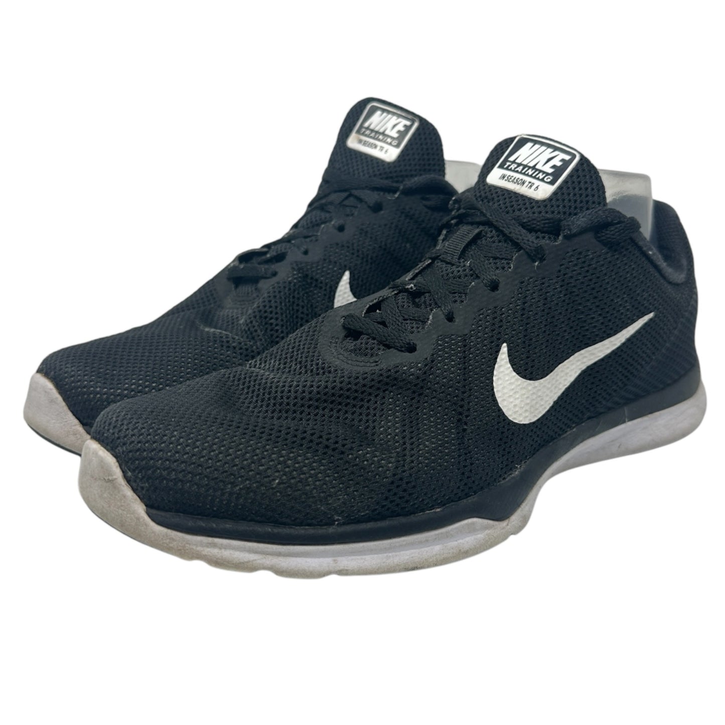 Nike Women 9.5 In Season TR 6 Cross Training Shoes Black 852449-001 Lace Up Mesh