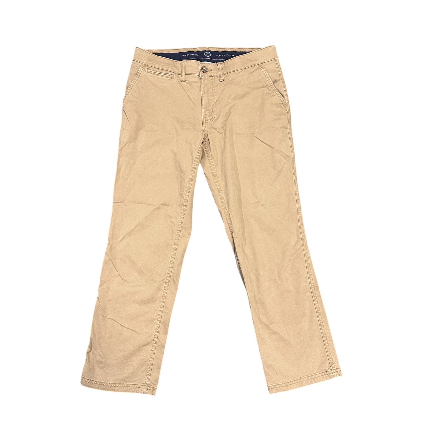 St Johns Bay Slacks Lot of 2 Khaki & Tan Super Stretch 34x30 Office Wear Business