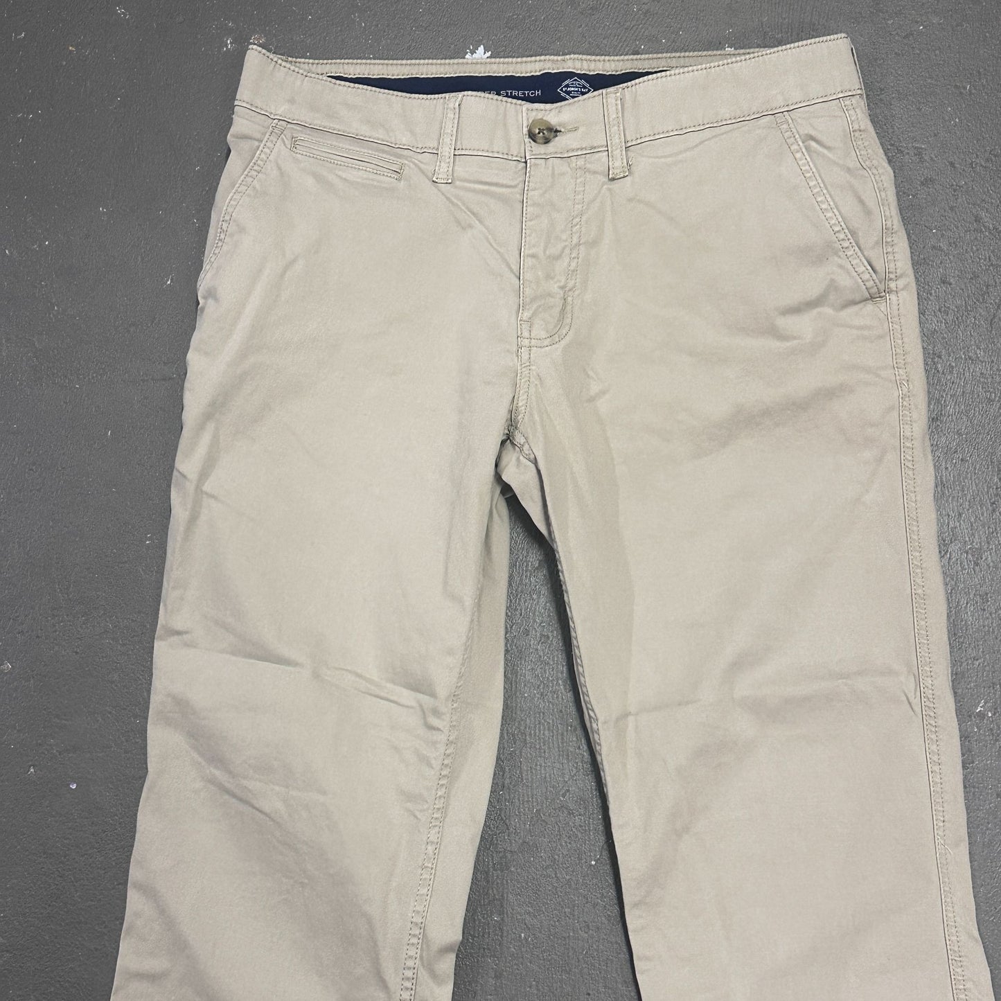 St Johns Bay Slacks Lot of 2 Khaki & Tan Super Stretch 34x30 Office Wear Business