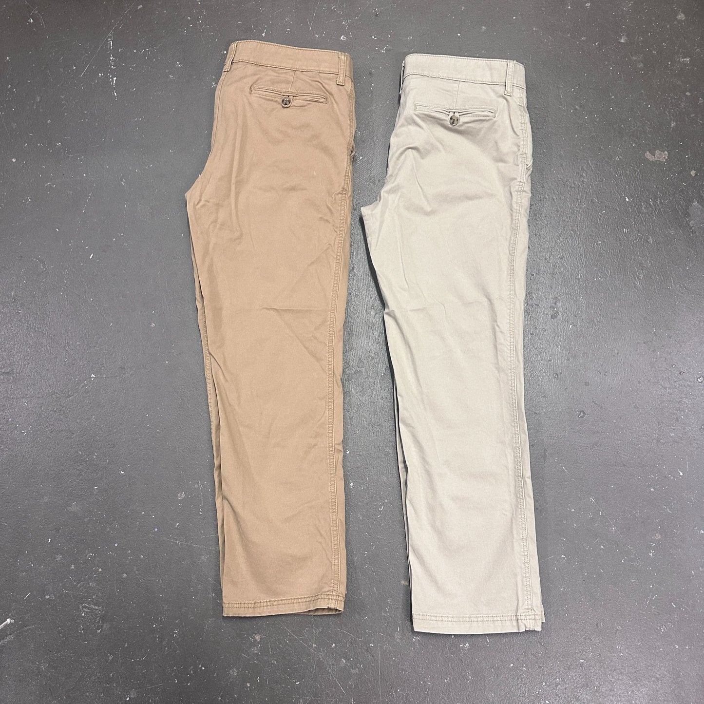 St Johns Bay Slacks Lot of 2 Khaki & Tan Super Stretch 34x30 Office Wear Business