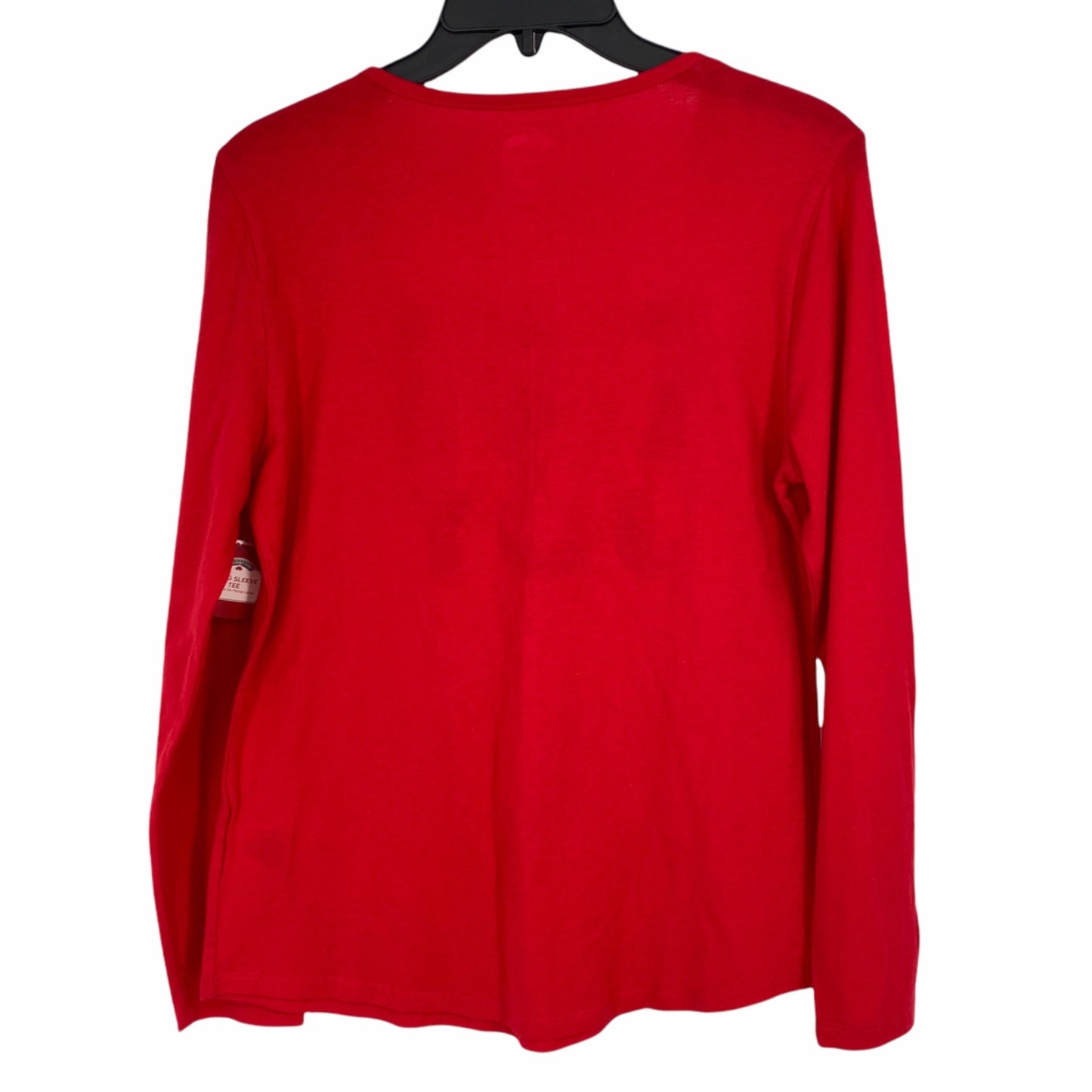 Xmas Novelty TShirt Holiday Time M Red Peace Love Joy Bling Casual Holiday Chic