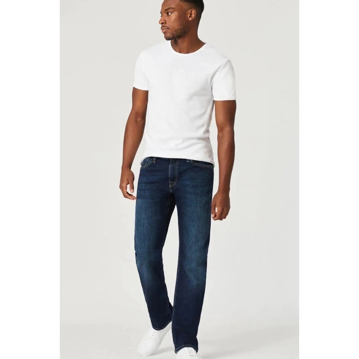 Mavi Mens Jeans 38x32 Zach Straight Leg Stretch Dark Wash Blue Reg Rise Denim