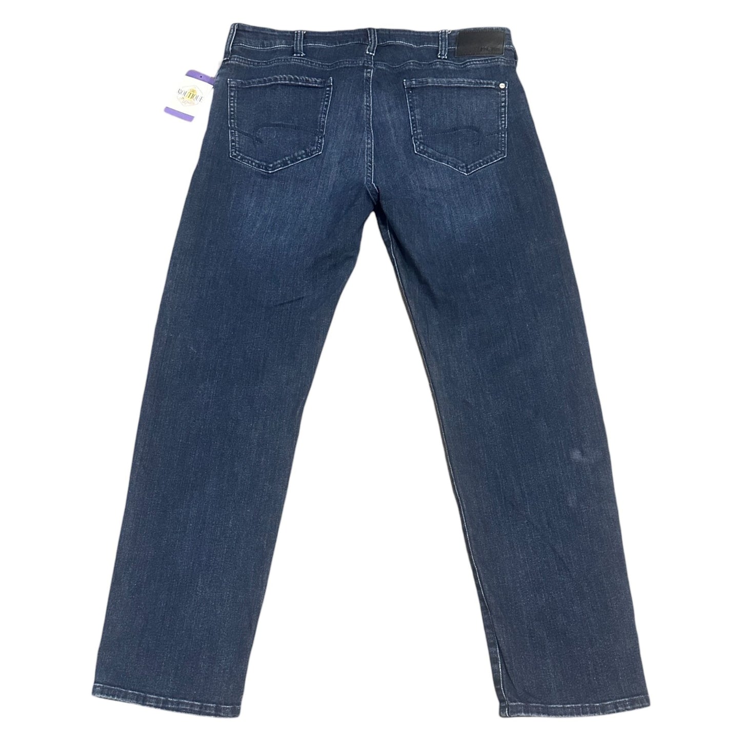 Mavi Mens Jeans 38x32 Zach Straight Leg Stretch Dark Wash Blue Reg Rise Denim