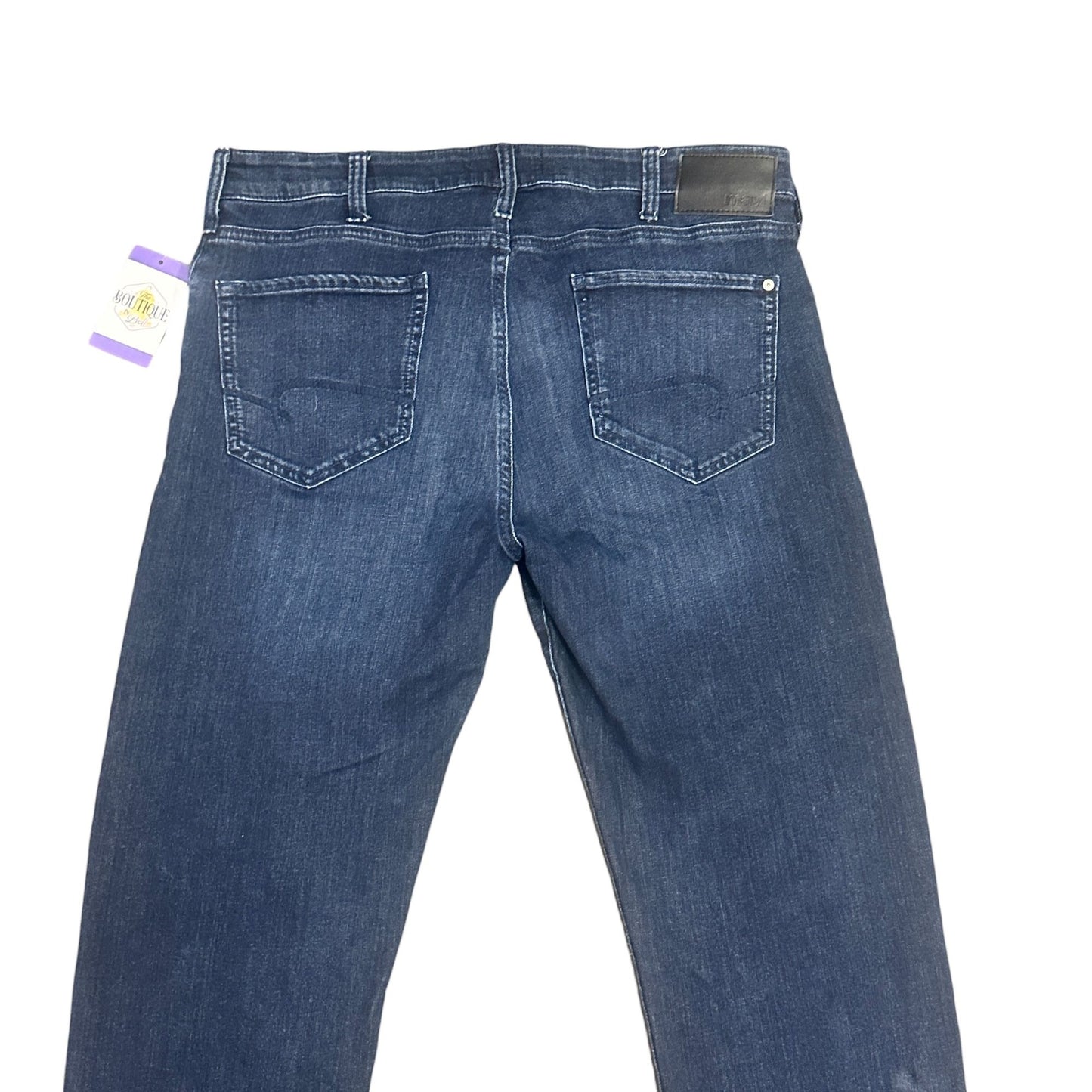 Mavi Mens Jeans 38x32 Zach Straight Leg Stretch Dark Wash Blue Reg Rise Denim