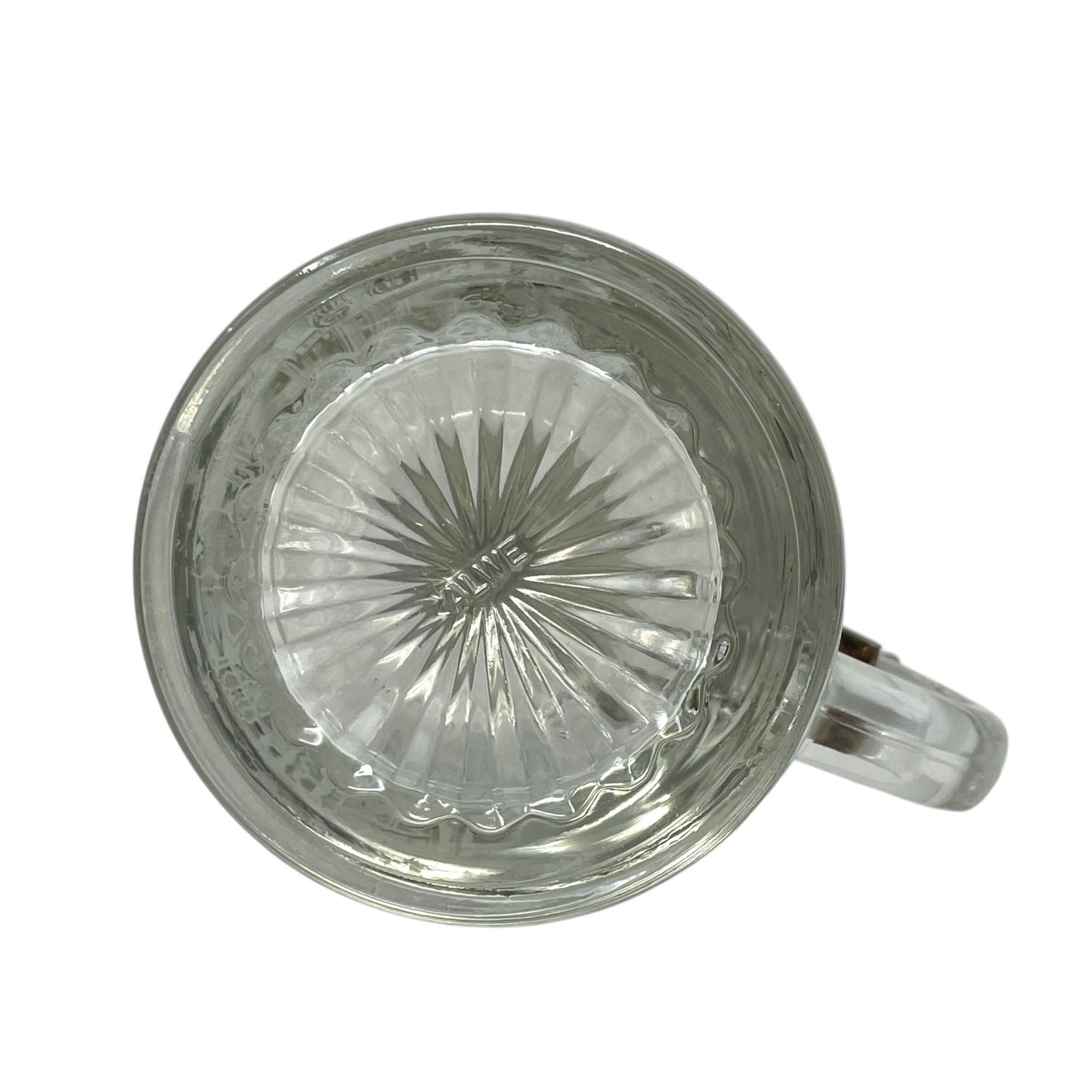 Vintage ALWE West Germany Glass Beer Stein Mug Pewter Lid Frosted Train Scene