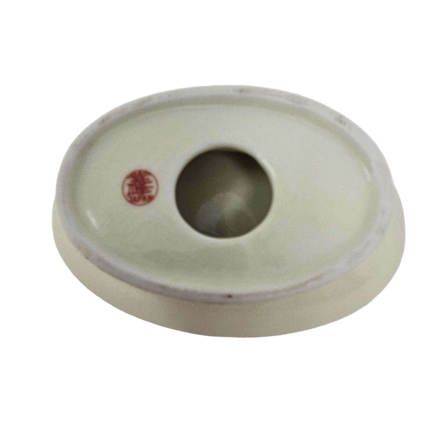 Vtg Pedestal Bowl Peacock Floral Japanese Hand Painted Ceramic Key Candy Dish