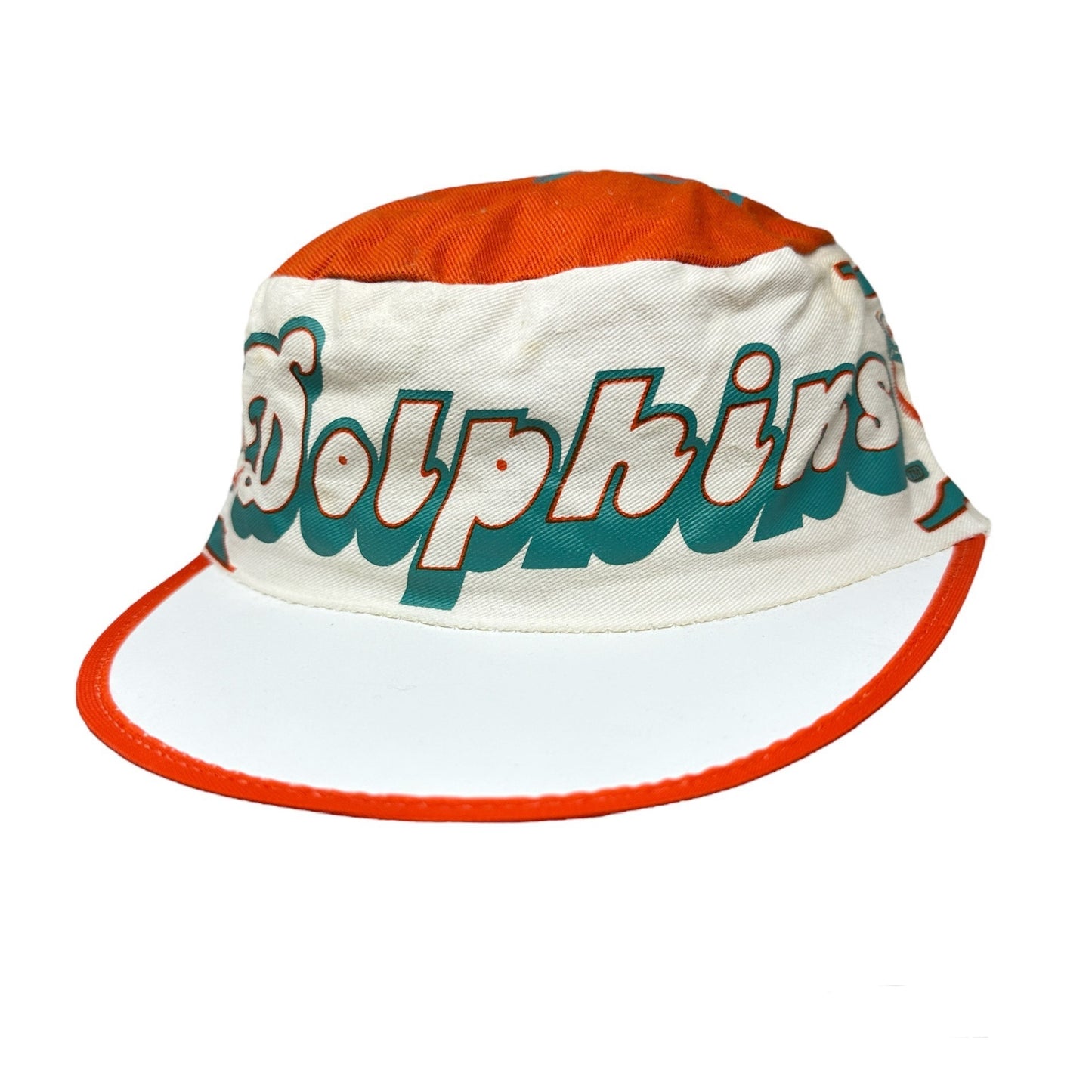Vtg 80s Miami Dolphins Painters Cap NFL Football Flat Top Baseball Size M/L USA