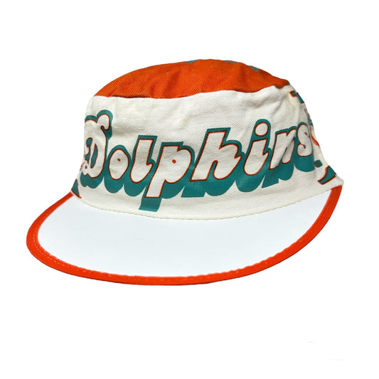 Vtg 80s Miami Dolphins Painters Cap NFL Football Flat Top Baseball Size M/L USA