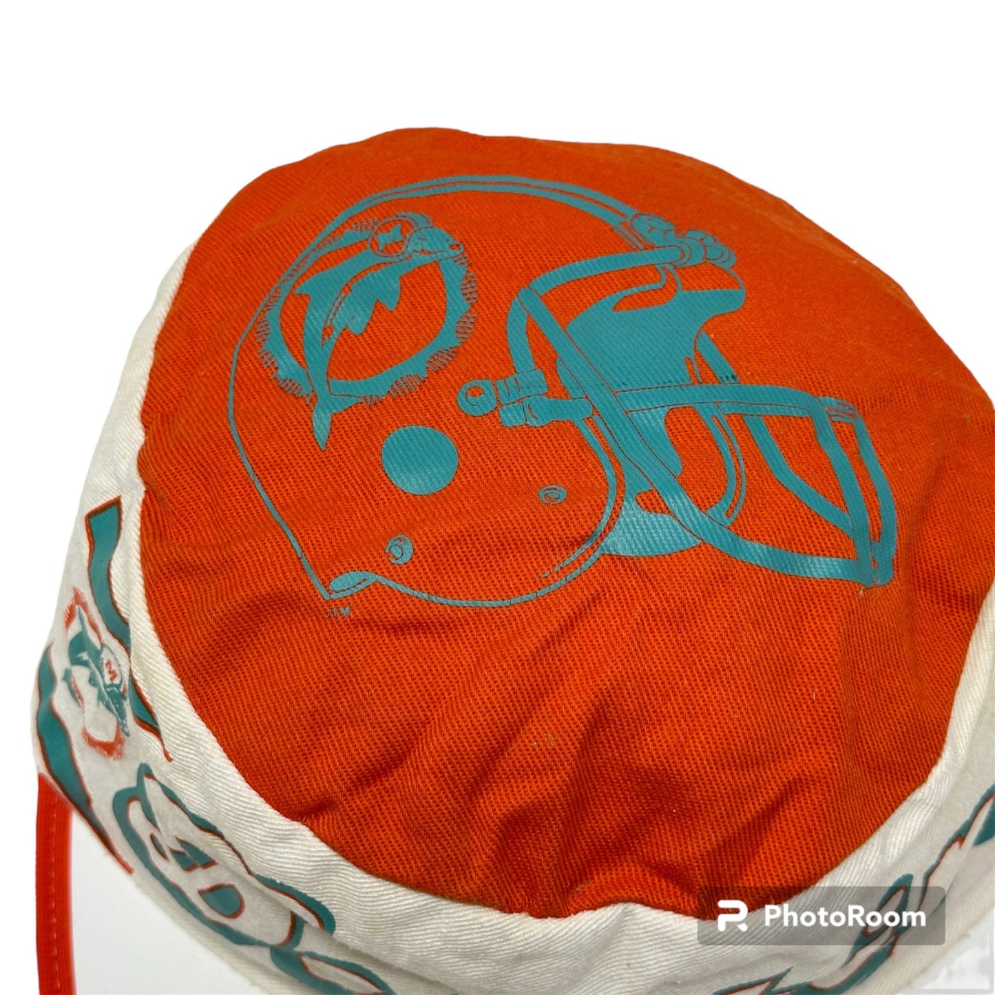 Vtg 80s Miami Dolphins Painters Cap NFL Football Flat Top Baseball Size M/L USA