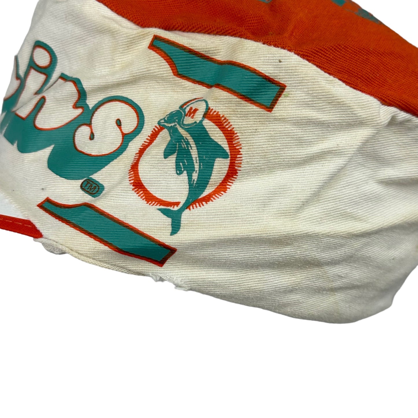 Vtg 80s Miami Dolphins Painters Cap NFL Football Flat Top Baseball Size M/L USA