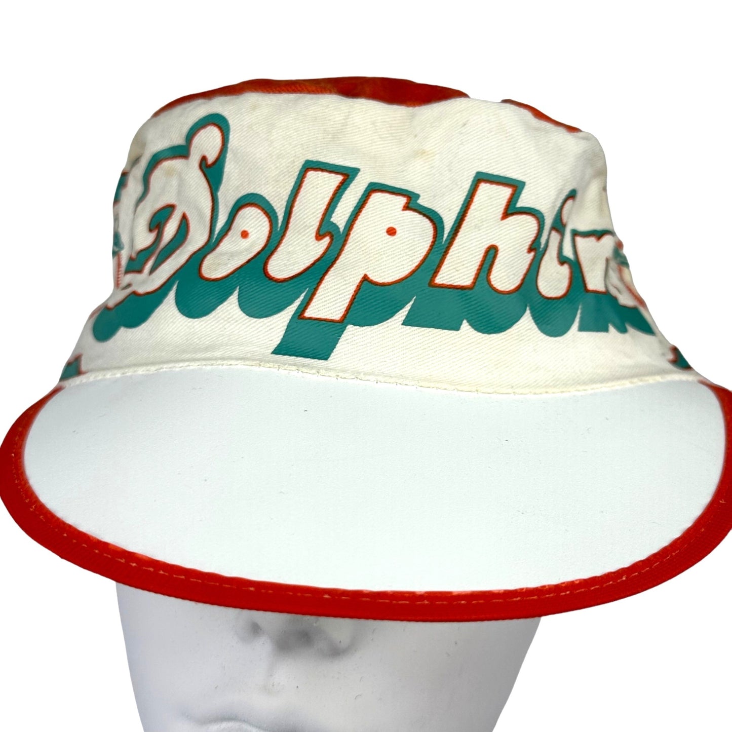 Vtg 80s Miami Dolphins Painters Cap NFL Football Flat Top Baseball Size M/L USA