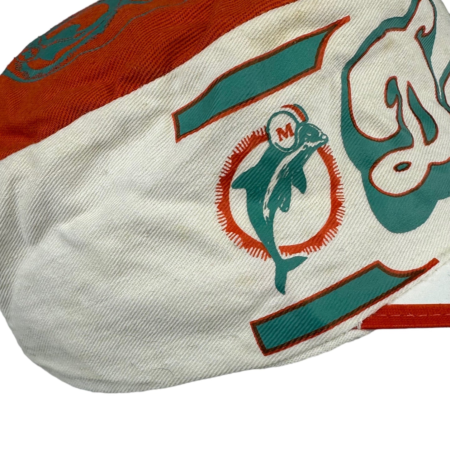 Vtg 80s Miami Dolphins Painters Cap NFL Football Flat Top Baseball Size M/L USA