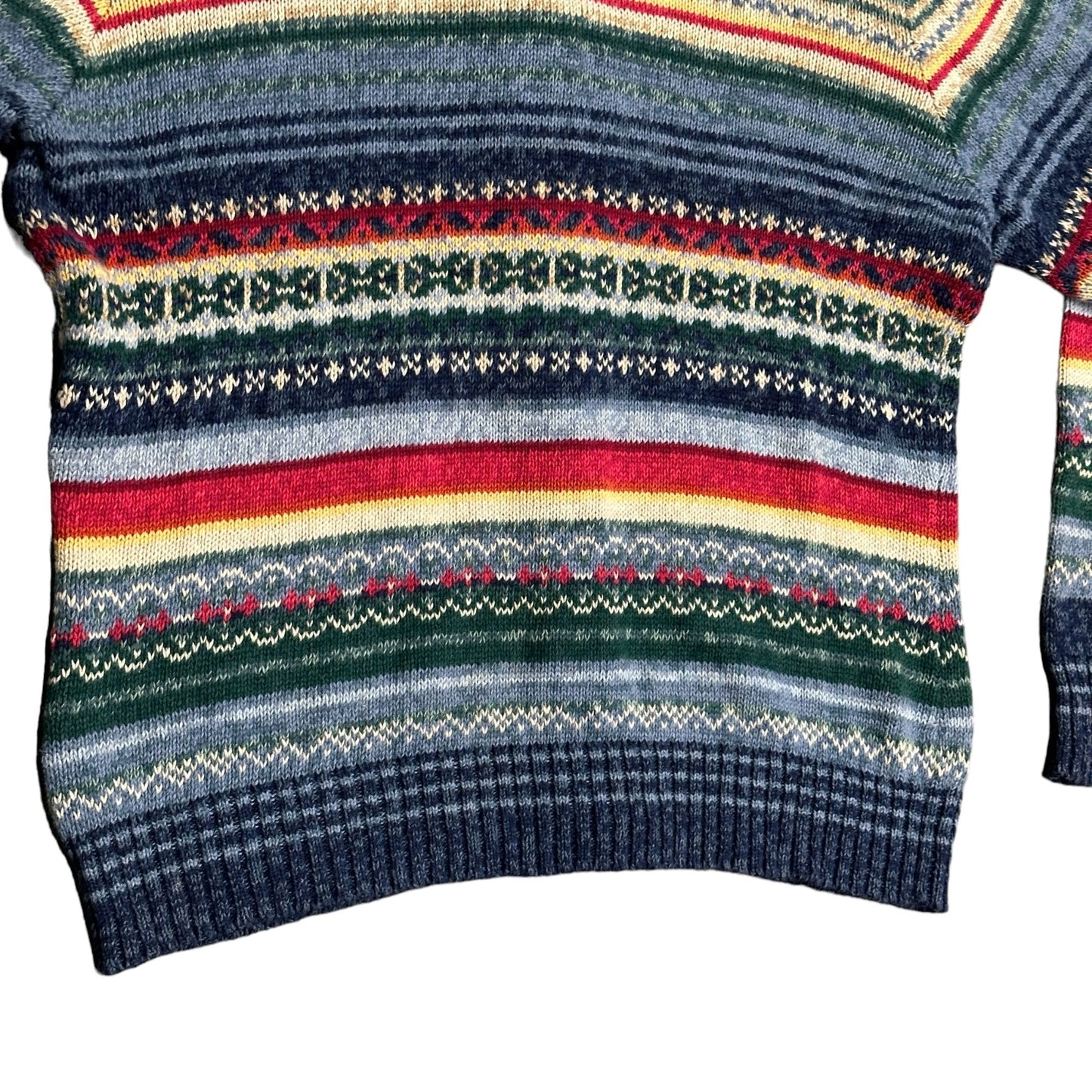 Vtg Tiara International Cardigan Sweater M Striped Full Zip Preppy Granny Cozy