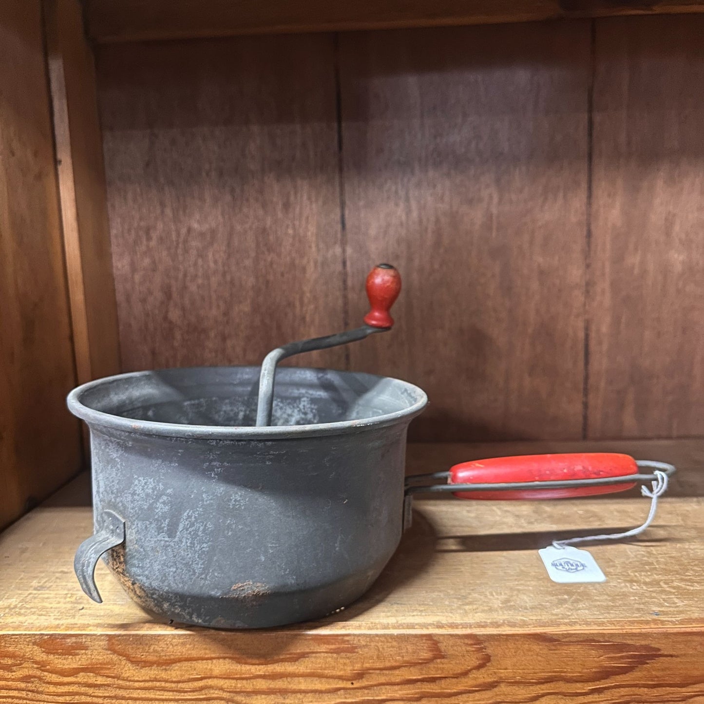 Vintage Foley Food Mill With Red Wooden Handles & Crank