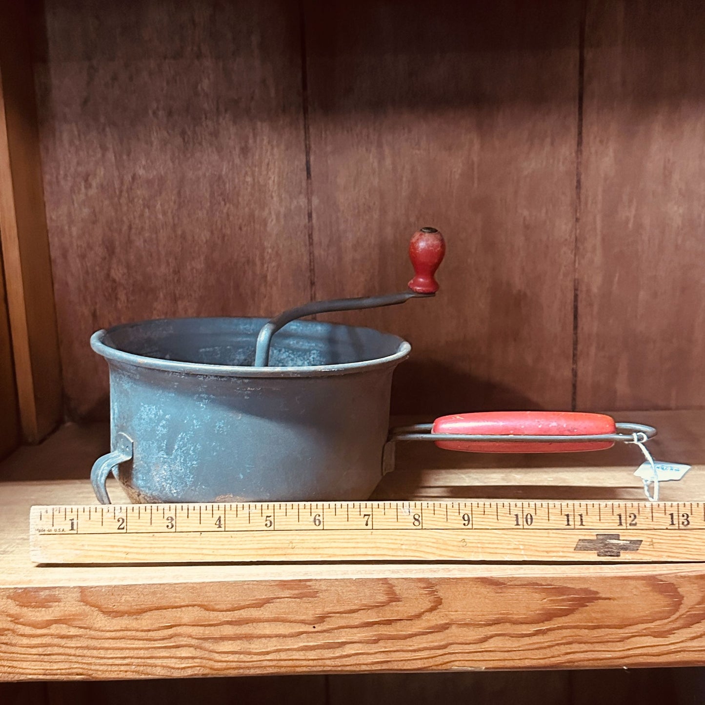 Vintage Foley Food Mill With Red Wooden Handles & Crank