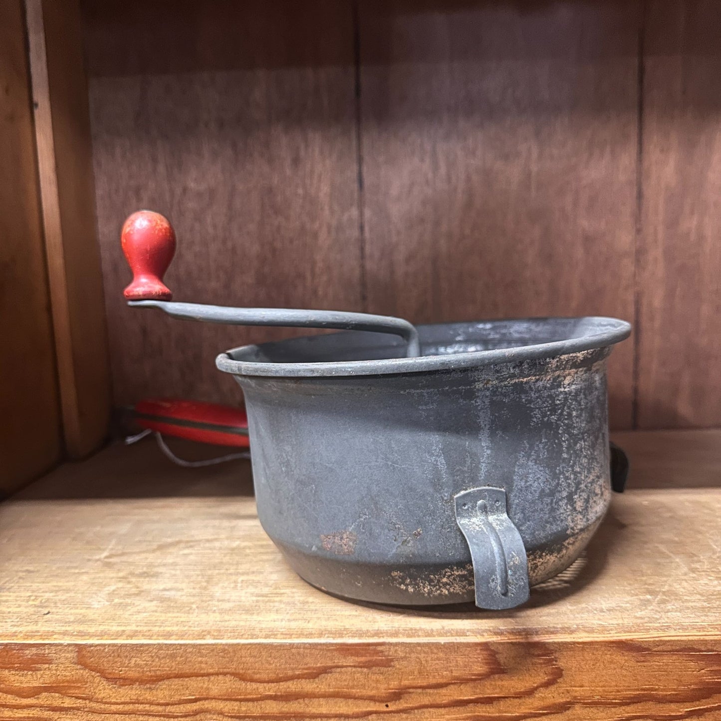 Vintage Foley Food Mill With Red Wooden Handles & Crank
