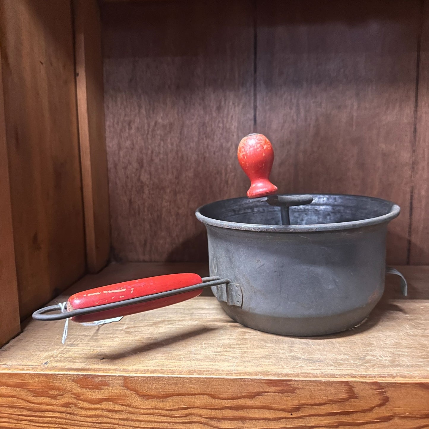 Vintage Foley Food Mill With Red Wooden Handles & Crank