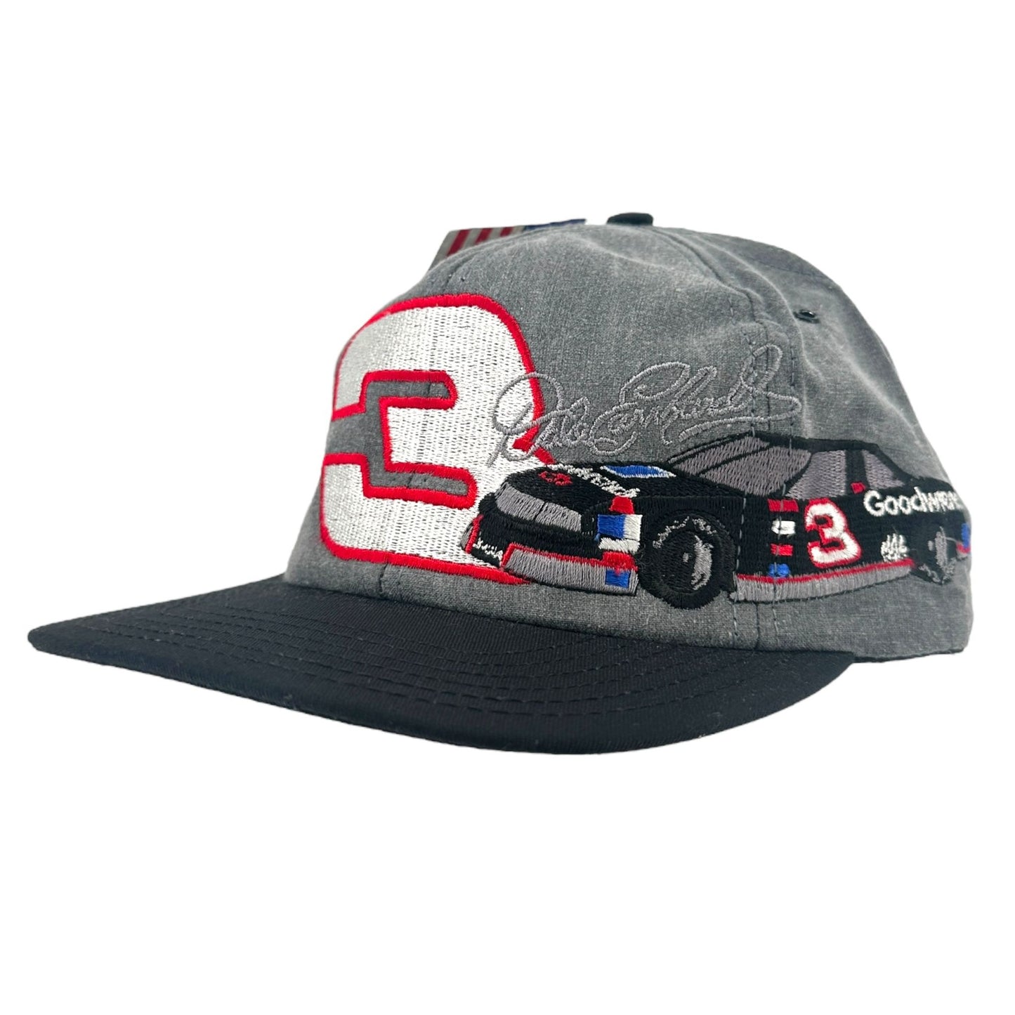 Vtg Dale Earnhardt #3 Snapback Cap Hat Goodwrench Racing 90s NASCAR USA Made NWT