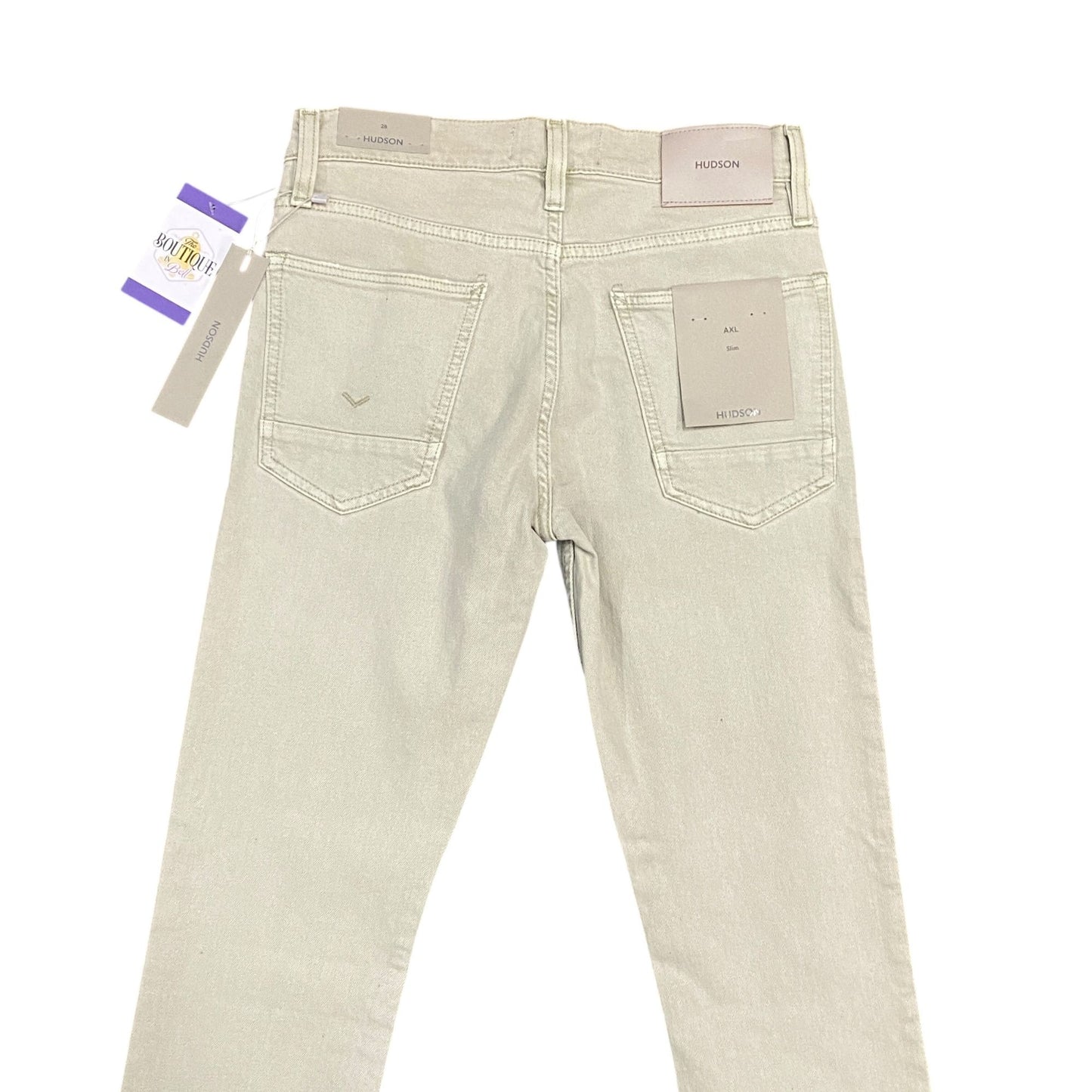 NWT Hudson Mens 28 Axl Slim Jeans Light Green Sea Foam Comfort Stretch Denim
