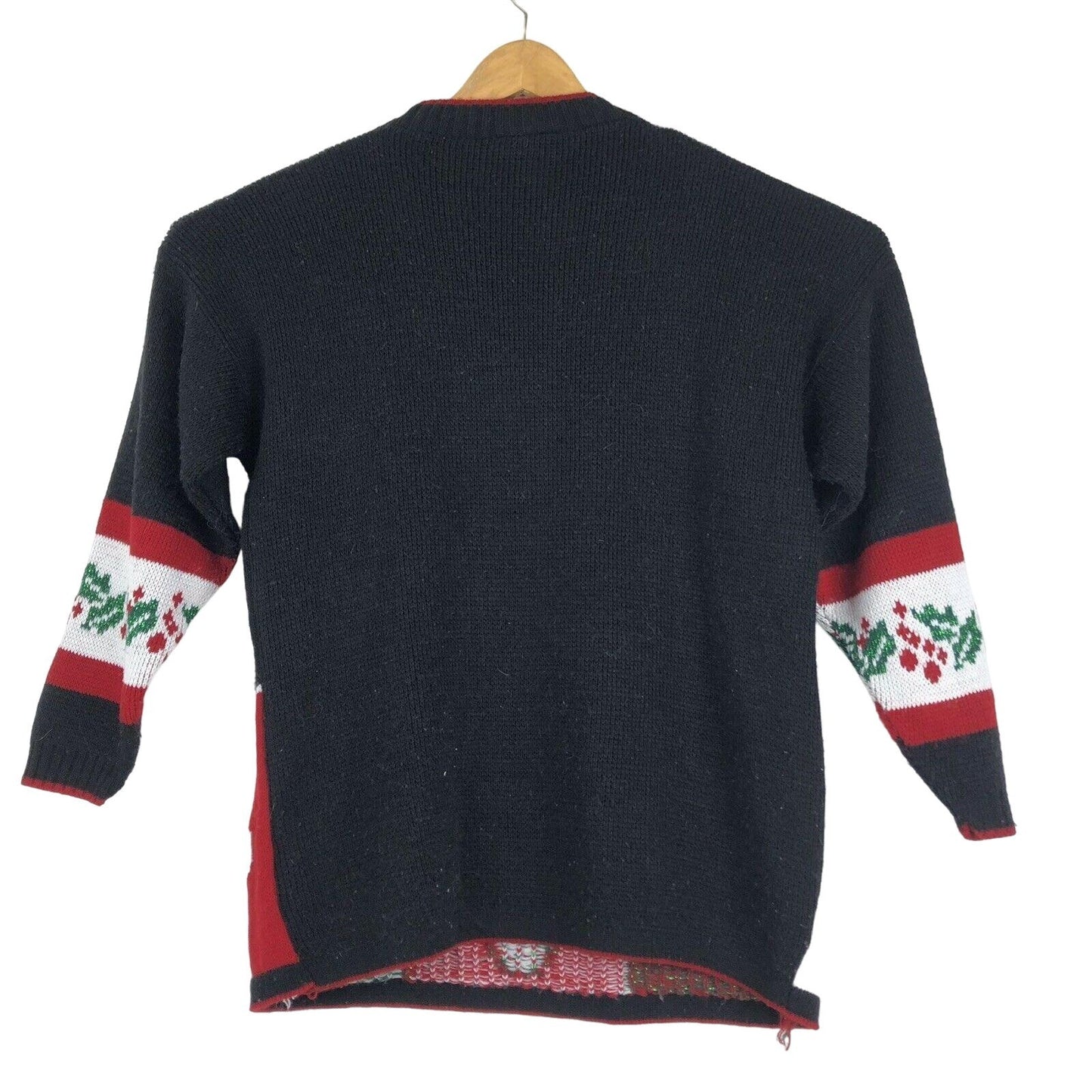 Vtg Nutcracker Ugly Christmas Sweater Made in USA Retro Festive Novelty 90s Med