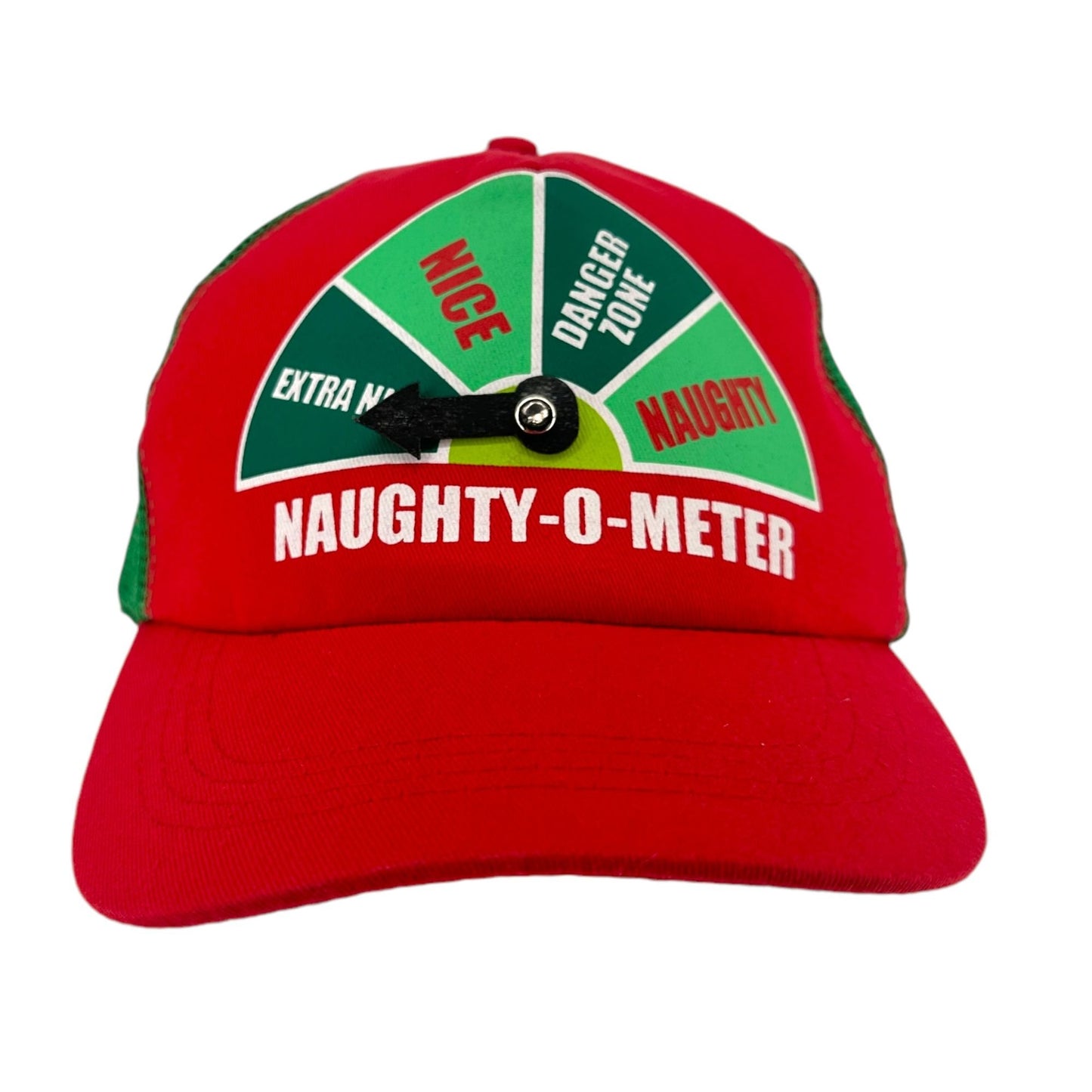 Naughty or Nice-O-Meter Trucker Hat Mesh Cap Snapback Red Green Ugly Christmas