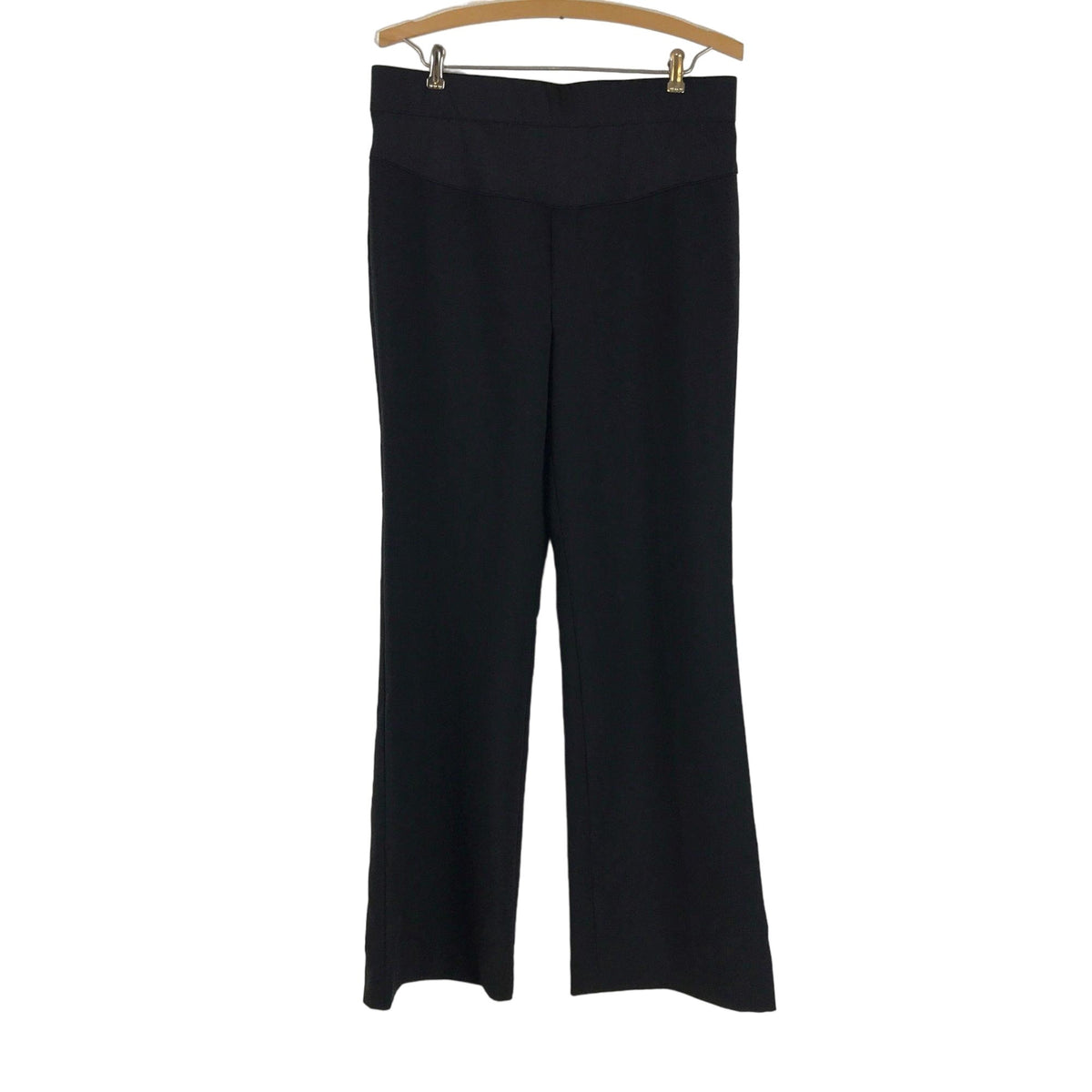 Duo Maternity S Black Stretch Pull On Work Pants Straight Leg Pockets