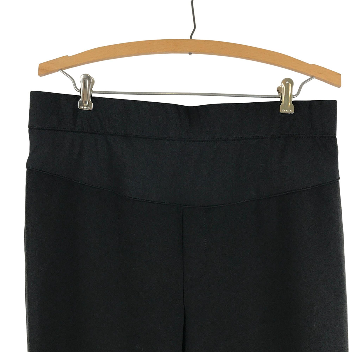 Duo Maternity S Black Stretch Pull On Work Pants Straight Leg Pockets