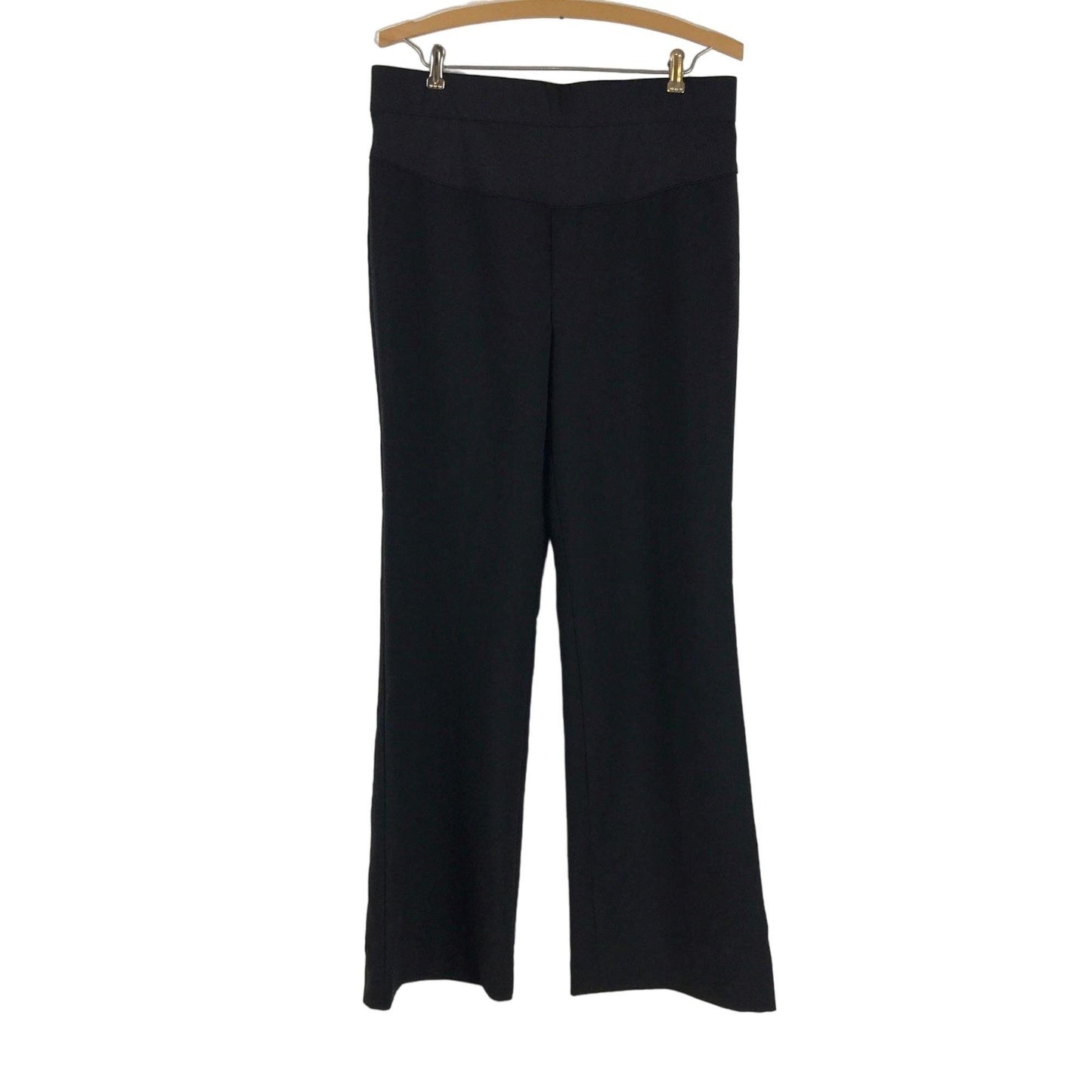 Duo Maternity S Black Stretch Pull On Work Pants Straight Leg Pockets