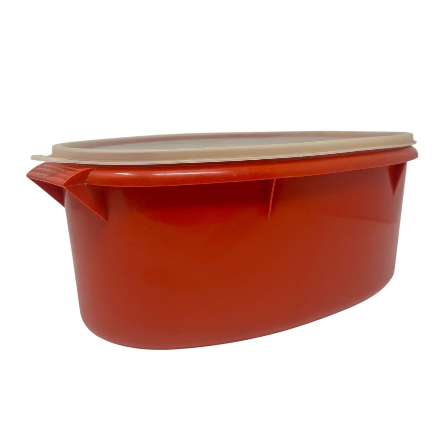 Vtg Tupperware 487 Ham Keeper Paprika Red 3-Piece Set Food Storage Midcentury