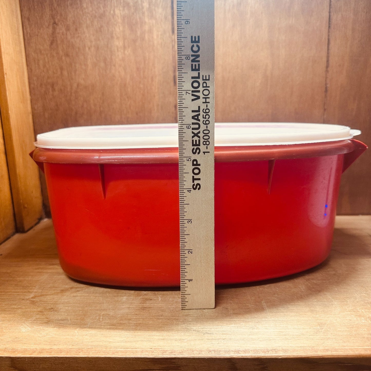 Vtg Tupperware 487 Ham Keeper Paprika Red 3-Piece Set Food Storage Midcentury