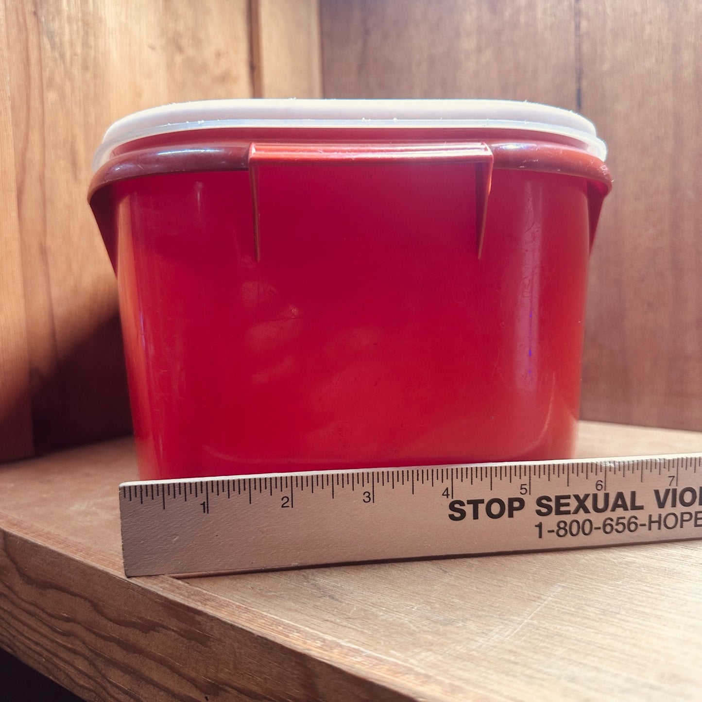 Vtg Tupperware 487 Ham Keeper Paprika Red 3-Piece Set Food Storage Midcentury