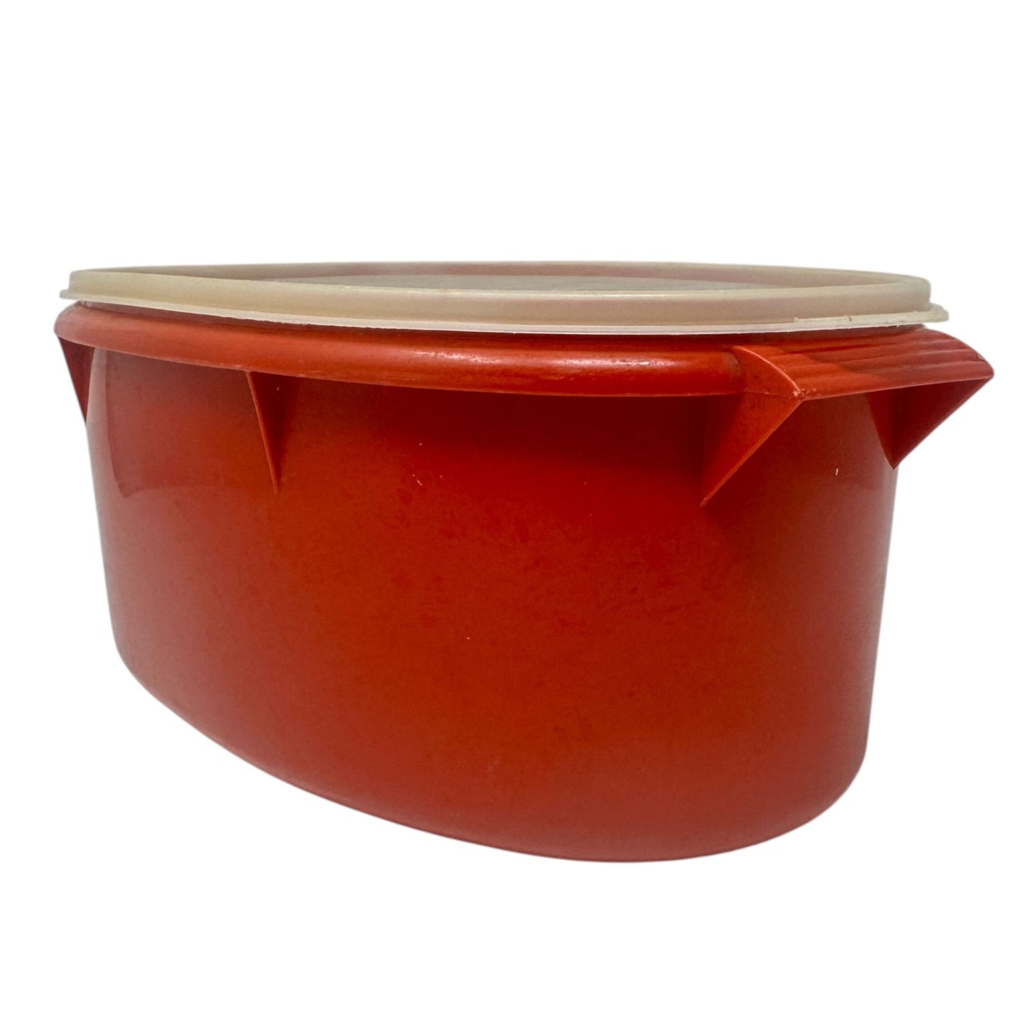 Vtg Tupperware 487 Ham Keeper Paprika Red 3-Piece Set Food Storage Midcentury