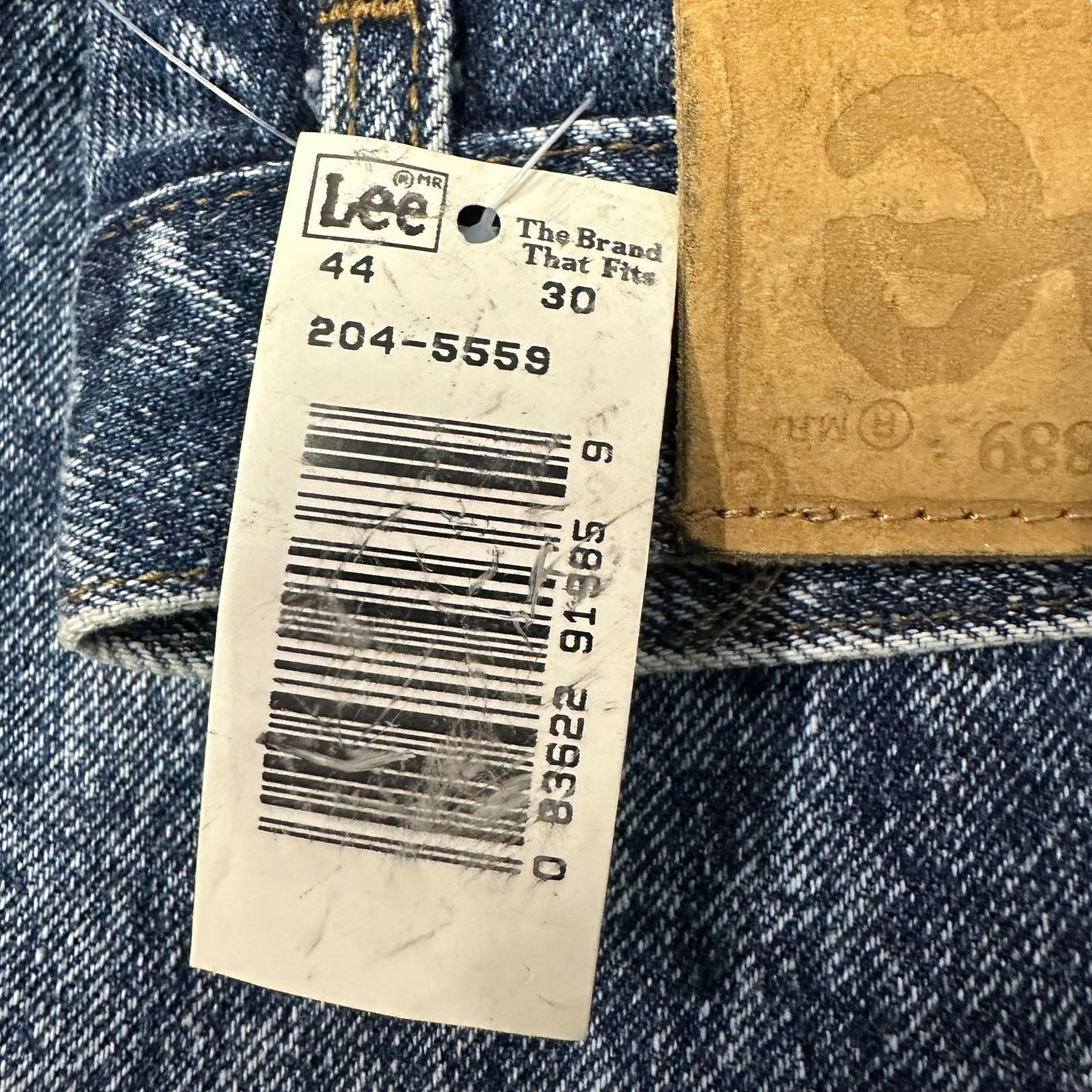 Vtg Lee Acid Wash Jeans 44x30 United Garment Workers USA NWT Y2K Grunge Normcore