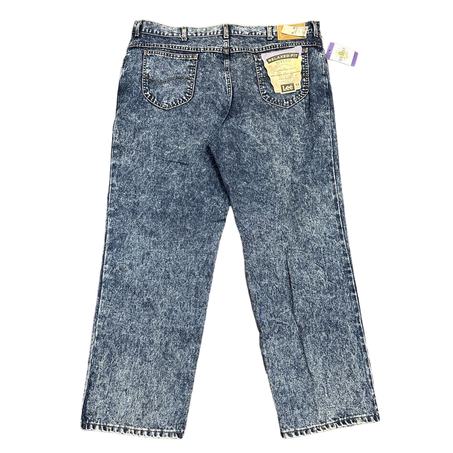 Vtg Lee Acid Wash Jeans 44x30 United Garment Workers USA NWT Y2K Grunge Normcore