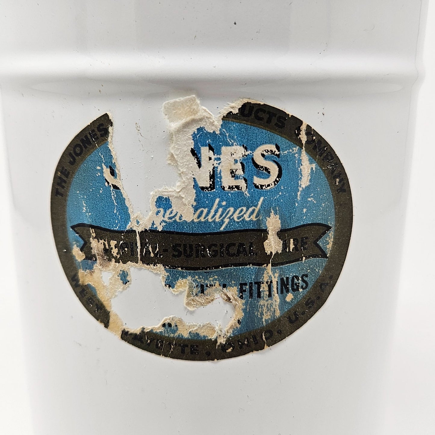 Vtg Jones Medical Products Enamelware Wall-Mount Hospital Irrigator Industrial