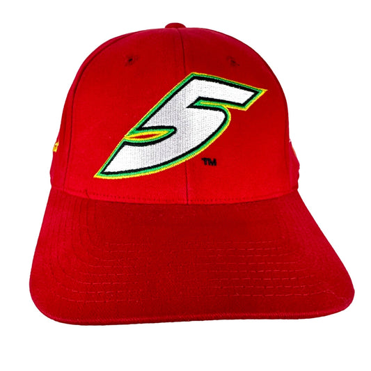 Vintage NASCAR Baseball Hat Cap 2000 Terry Labonte 5 Kelloggs Racing Red Stretch