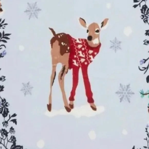 Vera Bradley Xmas Fleece Throw Blanket 80x50 Merry Mischief Snow Day Plush NWT